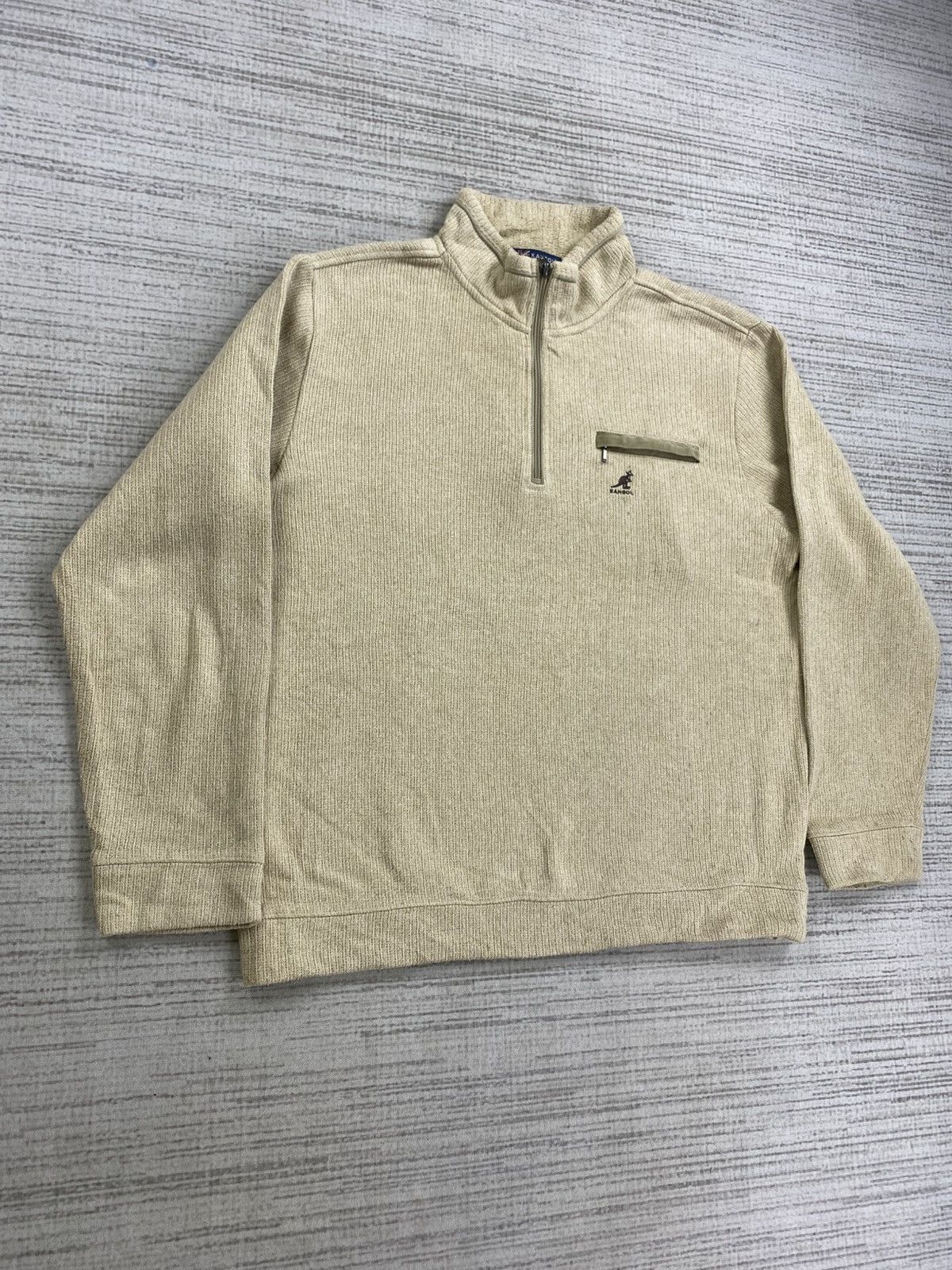 Kangol × Vintage Vintage 90s Kangol Embroidery Logo Halfzipper Sweatshirt Size US M / EU 48-50 / 2 - 3 Thumbnail