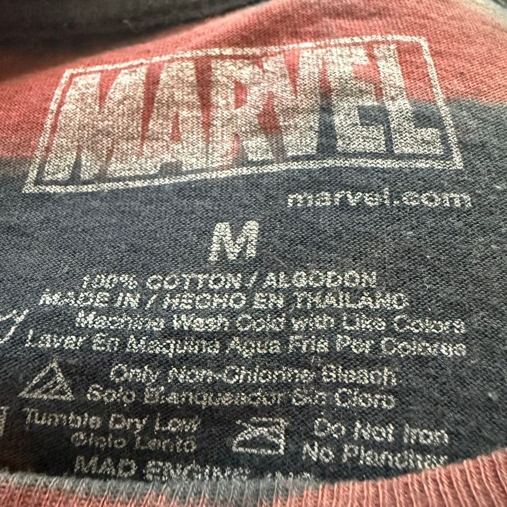 Marvel Comics Marvel Deadpool T-shirt bleached retro style black men's M Size US M / EU 48-50 / 2 - 8 Thumbnail