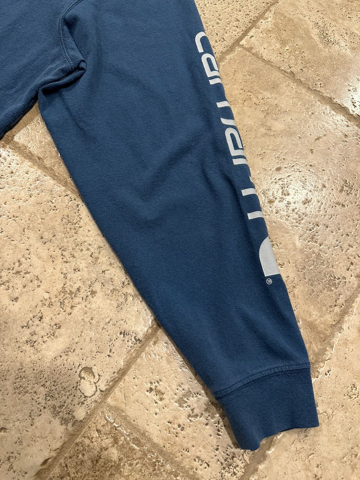 Carhartt × Vintage Vintage Carhartt Blue Long Sleeve Spell Out Logo T-Shirt Size US XL / EU 56 / 4 - 6 Thumbnail