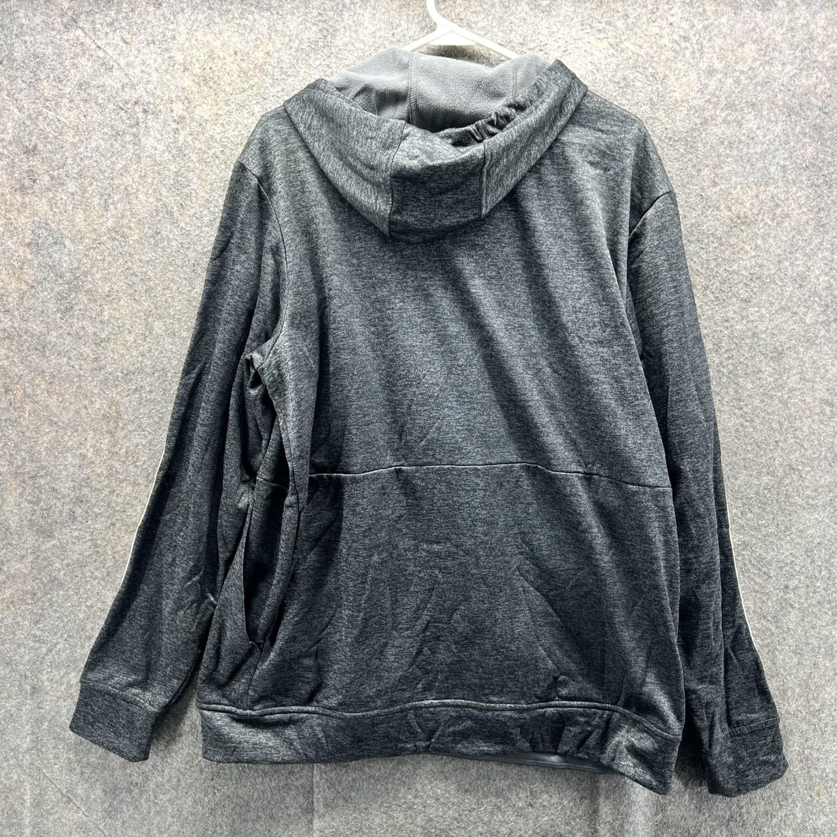 Adidas Adidas Hoodie Mens Large Gray Full Zip Fleece Lined Jacket Athletic Size US L / EU 52-54 / 3 - 2 Thumbnail