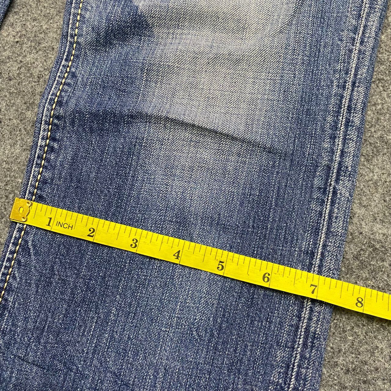 Edwin Vintage 90s Edwin Blue Trip Distressed Denim Size 32" / US 10 / IT 46 - 6 Thumbnail