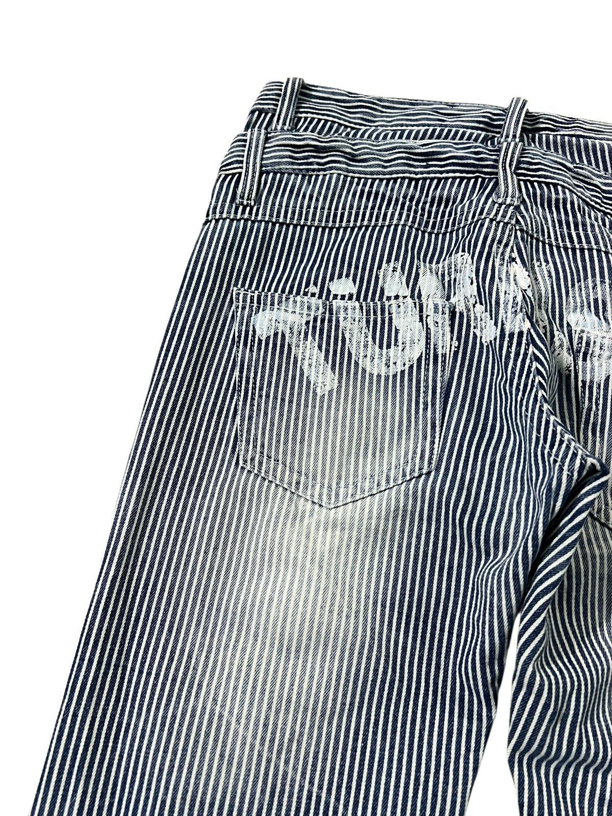 Japanese Brand 💥Double Waist💥Colza Distress Hickory Patchwork Jean Size US 32 / EU 48 - 14 Thumbnail