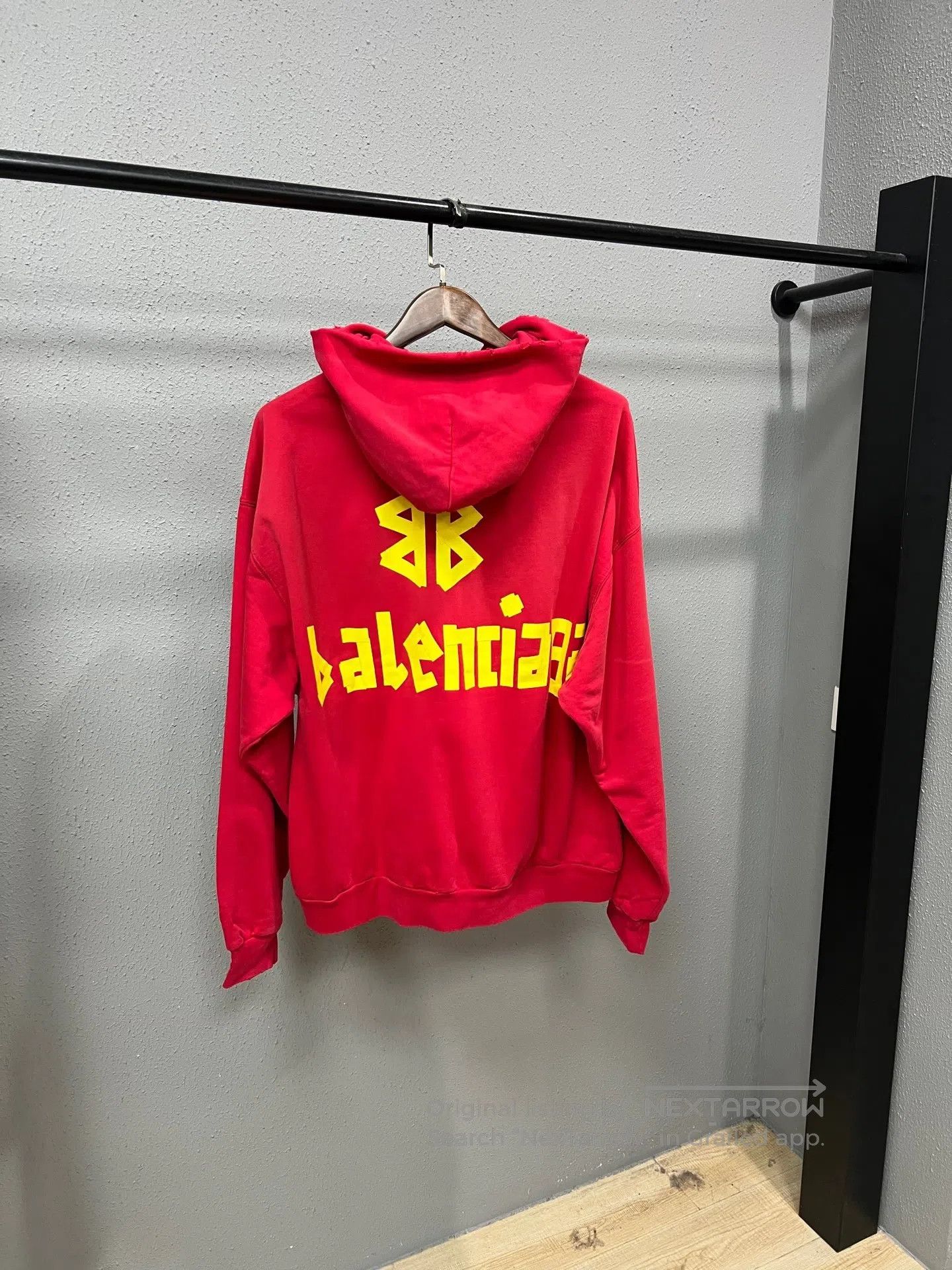 Balenciaga Balenciaga Red Tape Print Zip-Up Hoodie| Size US S / EU 44-46 / 1 - 1 Thumbnail