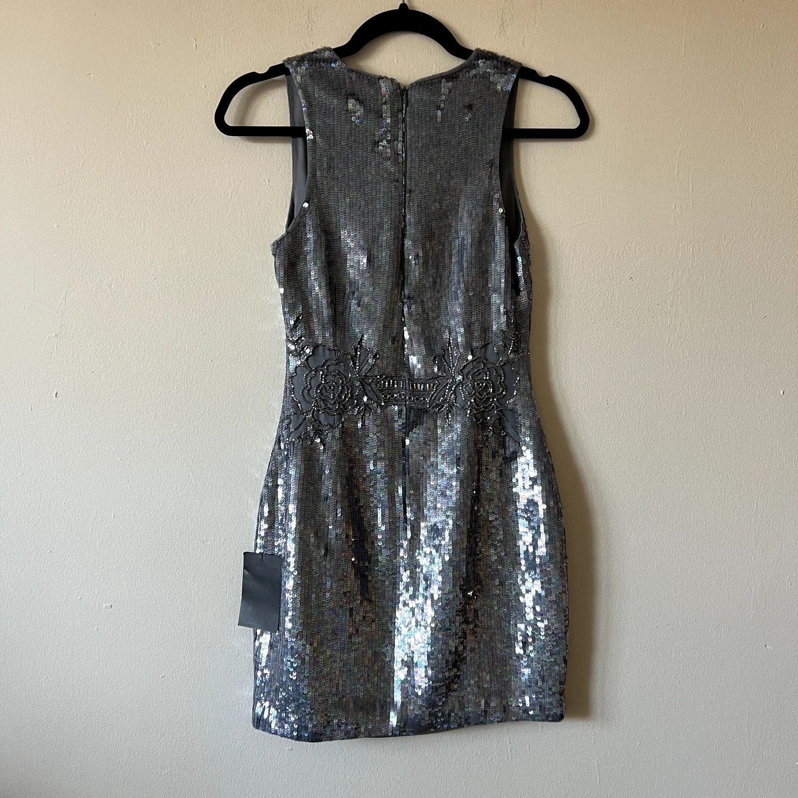 Anthropologie Needle & Thread Dust Embellished Georgette Mini dress size 6 Size M / US 6-8 / IT 42-44 - 7 Thumbnail