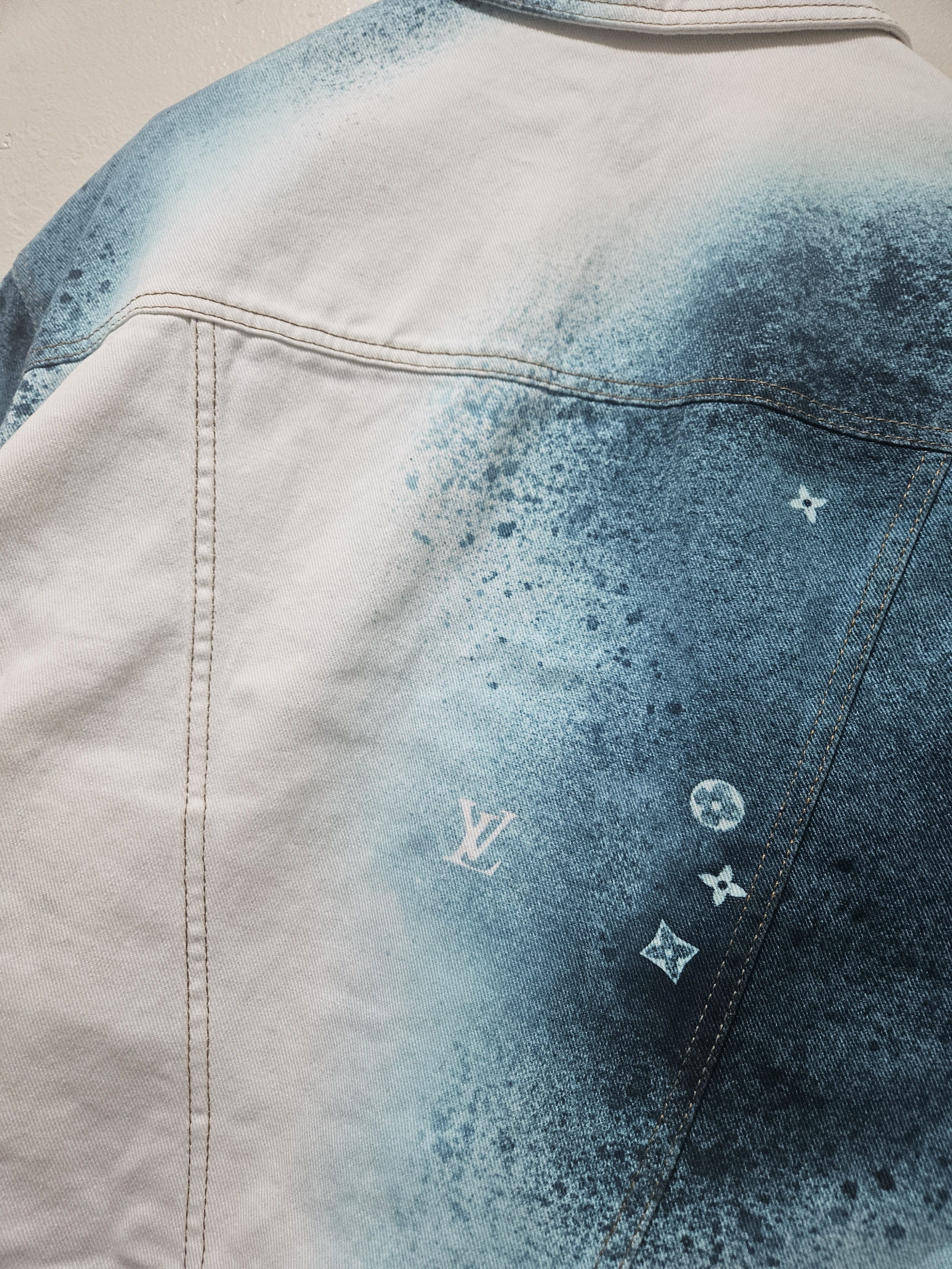 Louis Vuitton Ink Spray Monogram Denim Jacket Size US S / EU 44-46 / 1 - 7 Thumbnail