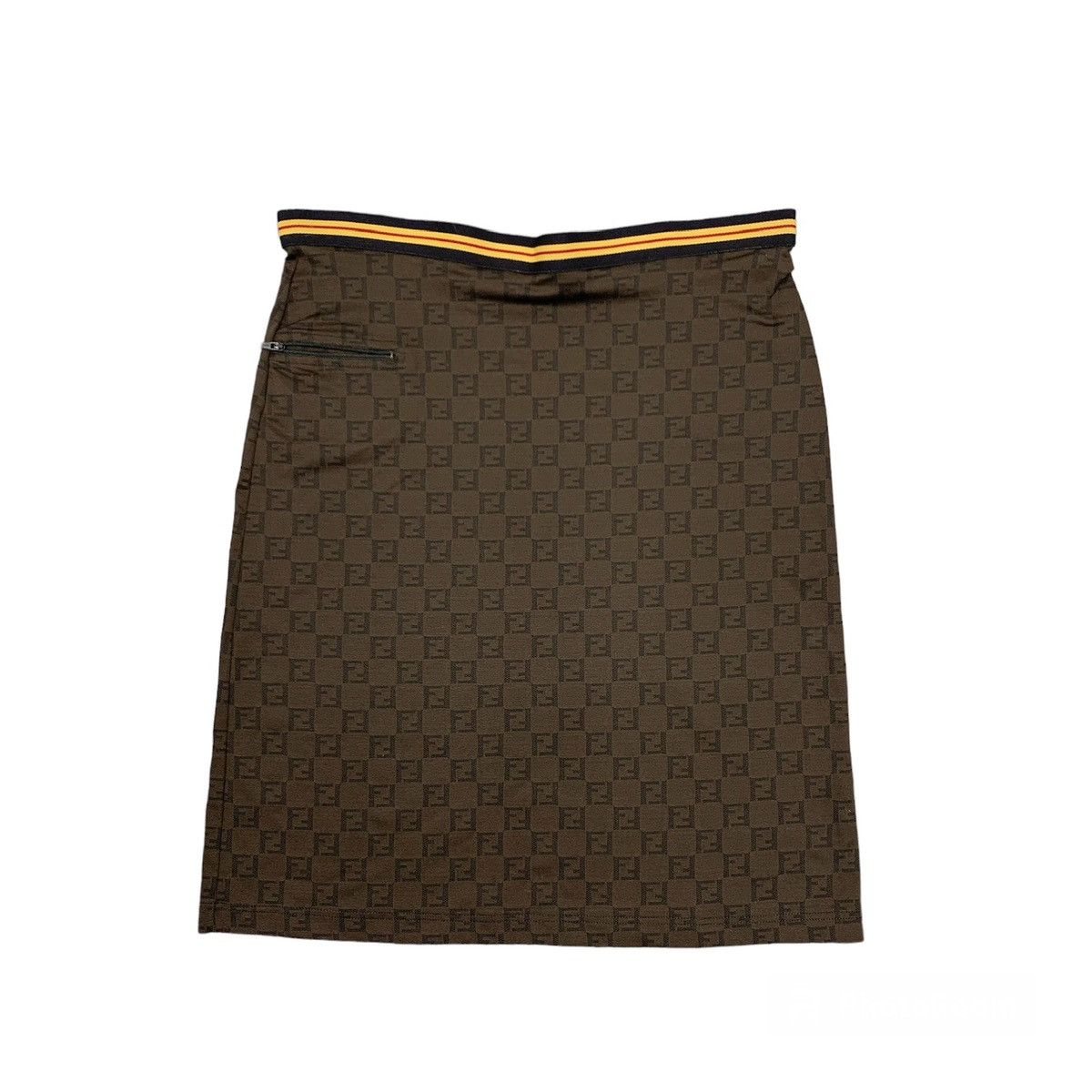 Fendi Fendi Monogram FF Strech Mini Skirt Size 34" / US 12 / IT 48 - 1 Thumbnail