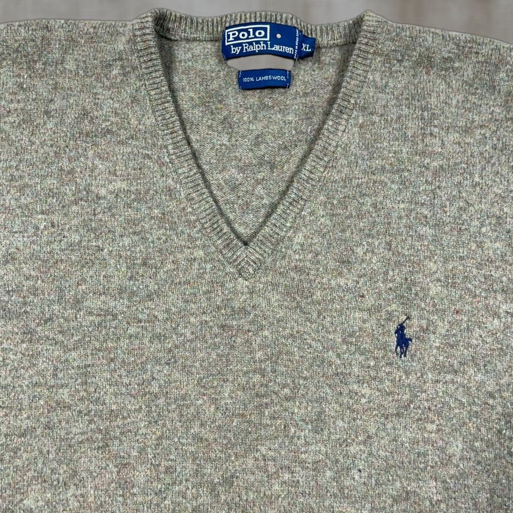 Polo Ralph Lauren Polo Ralph Lauren Sweater Vest Men XL Olive Green Knit V Neck Vest Wool Lambs Wool Vintage Classic Preppy Logo Golf Mens Size US XL / EU 56 / 4 - 1 Thumbnail