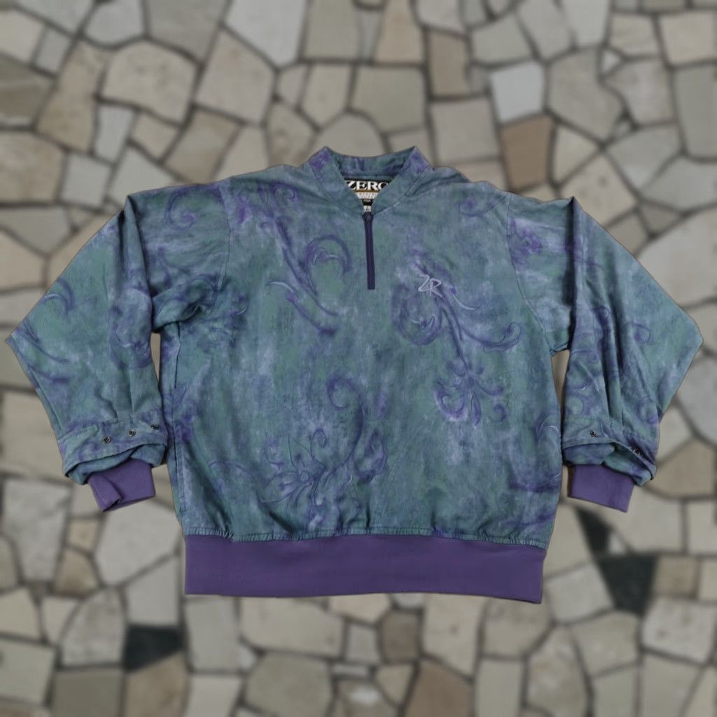 VINTAGE Zero Restriction Jacket Womens Small Tie Dye Windbreaker Wind Shirt Golf