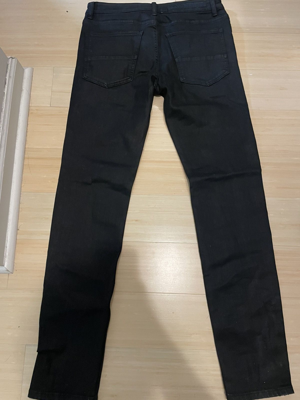 Other Waxed Black Slim Fit Jeans Size US 32 / EU 48 - 3 Thumbnail