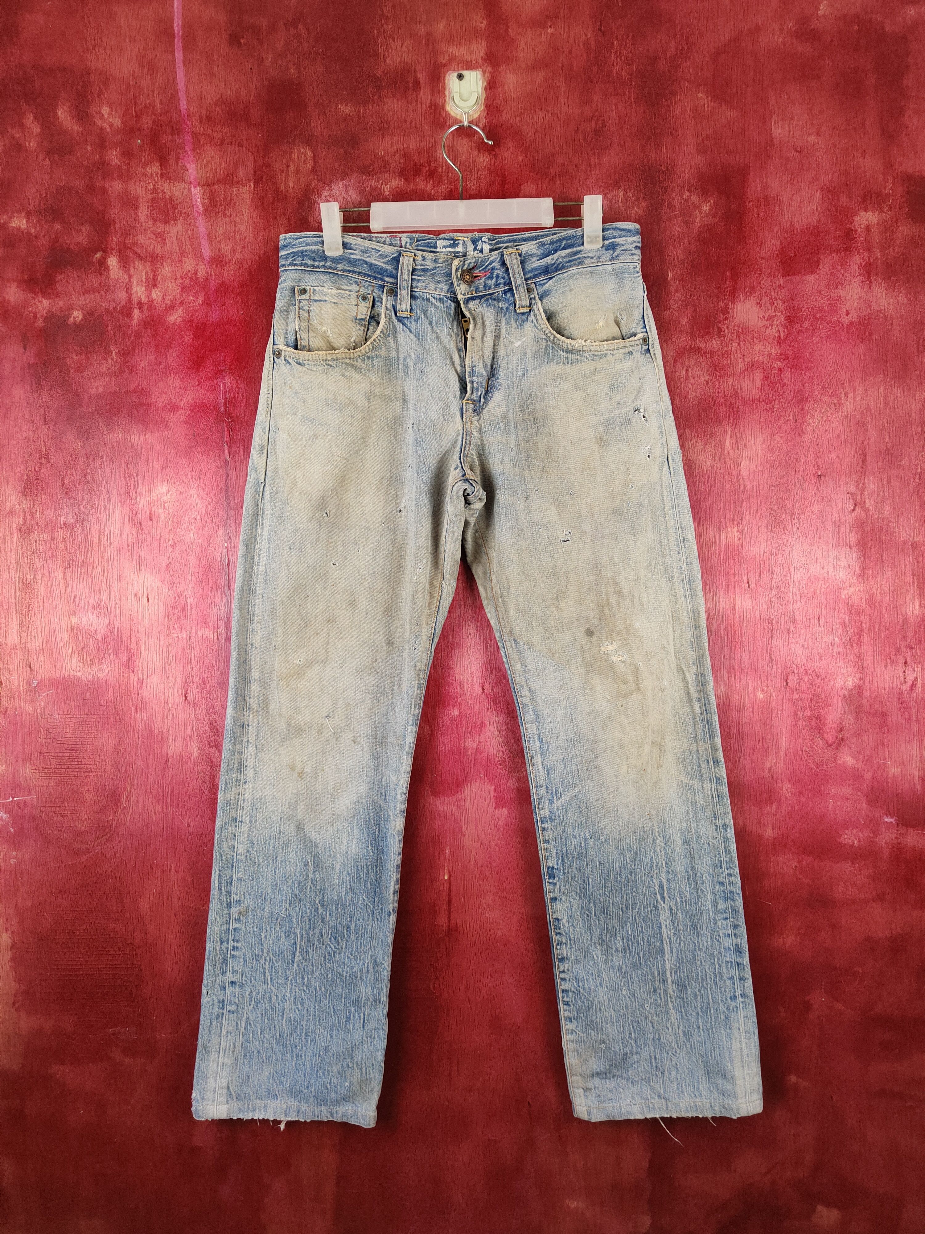 Edwin Edwin Blue Faded vintage Distressed Ripped Jeans #S2128 Size US 30 / EU 46 - 1 Thumbnail
