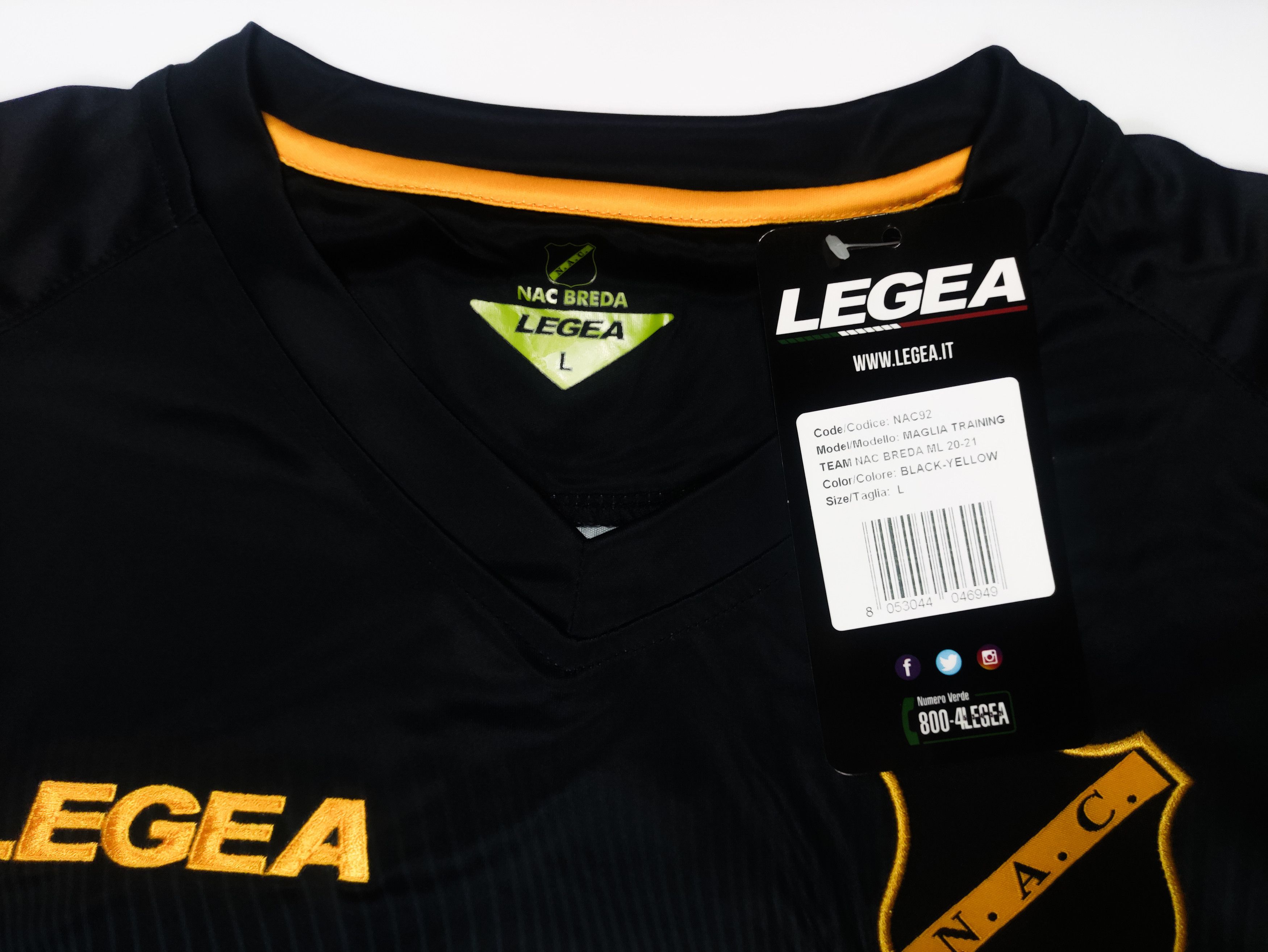Other BNWT NAC Breda 2018 2019 Legea Training L/S Shirt Kit Jersey Size US L / EU 52-54 / 3 - 3 Thumbnail