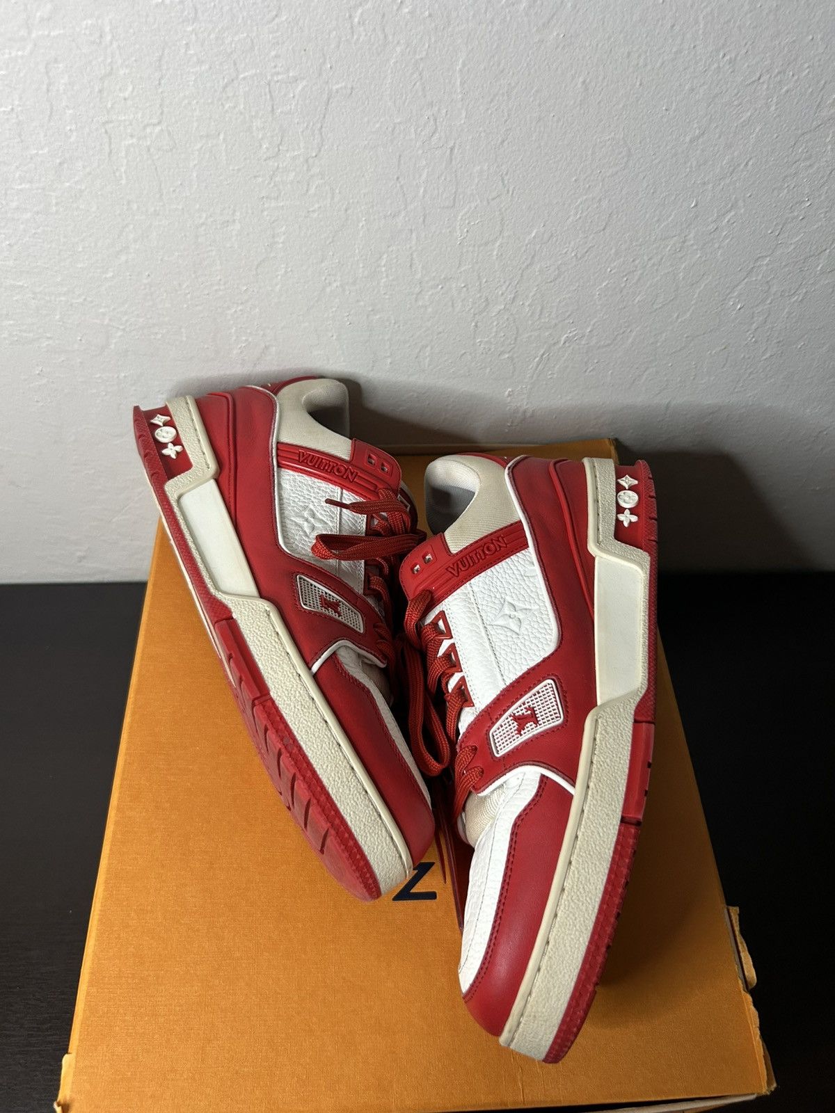 Louis Vuitton Louis Vuitton Red Trainers Size US 8.5 / EU 41-42 - 3 Thumbnail