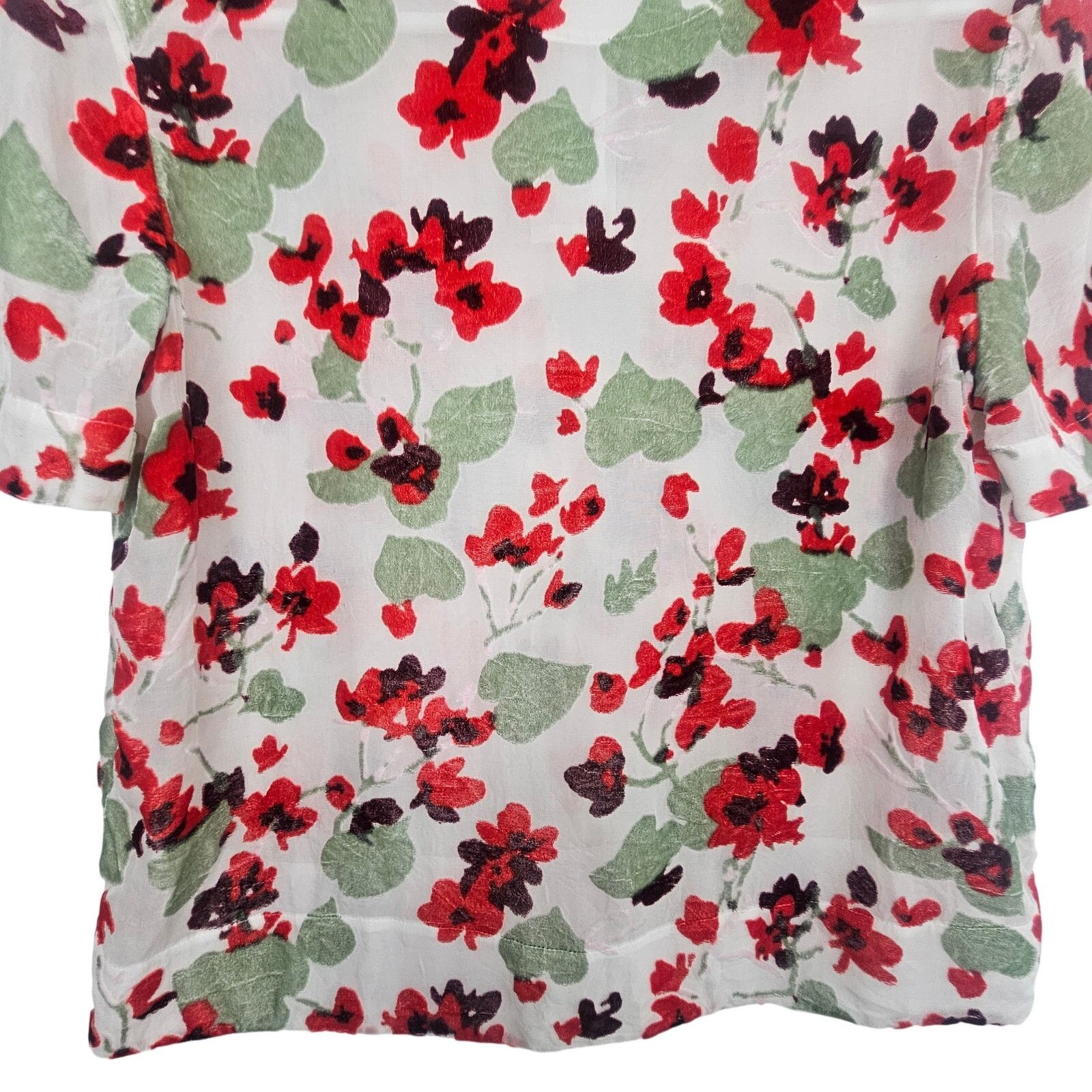 Rag & Bone Rag & Bone Womens Floral Velvet Silk Blend Crop Top Sz S Size S / US 4 / IT 40 - 4 Thumbnail