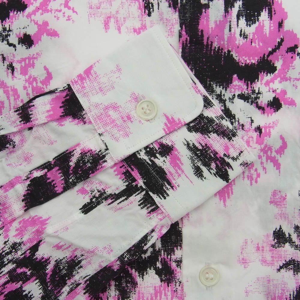 Comme des Garcons Homme Plus Shirt Flower Print All-Over Floral Long Sleeve White Pink Size US XS / EU 42 / 0 - 4 Thumbnail