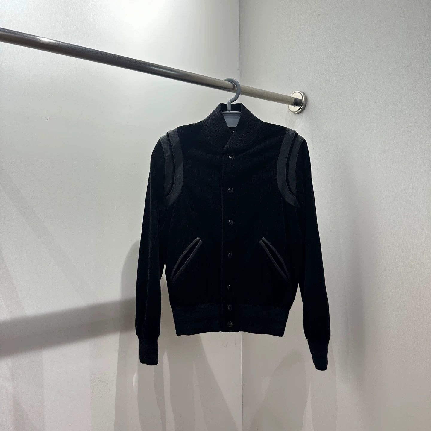 Saint Laurent Paris YSL mar48 leather panel baseball jacket F36 cotton Size XS / US 0-2 / IT 36-38 - 1 Thumbnail