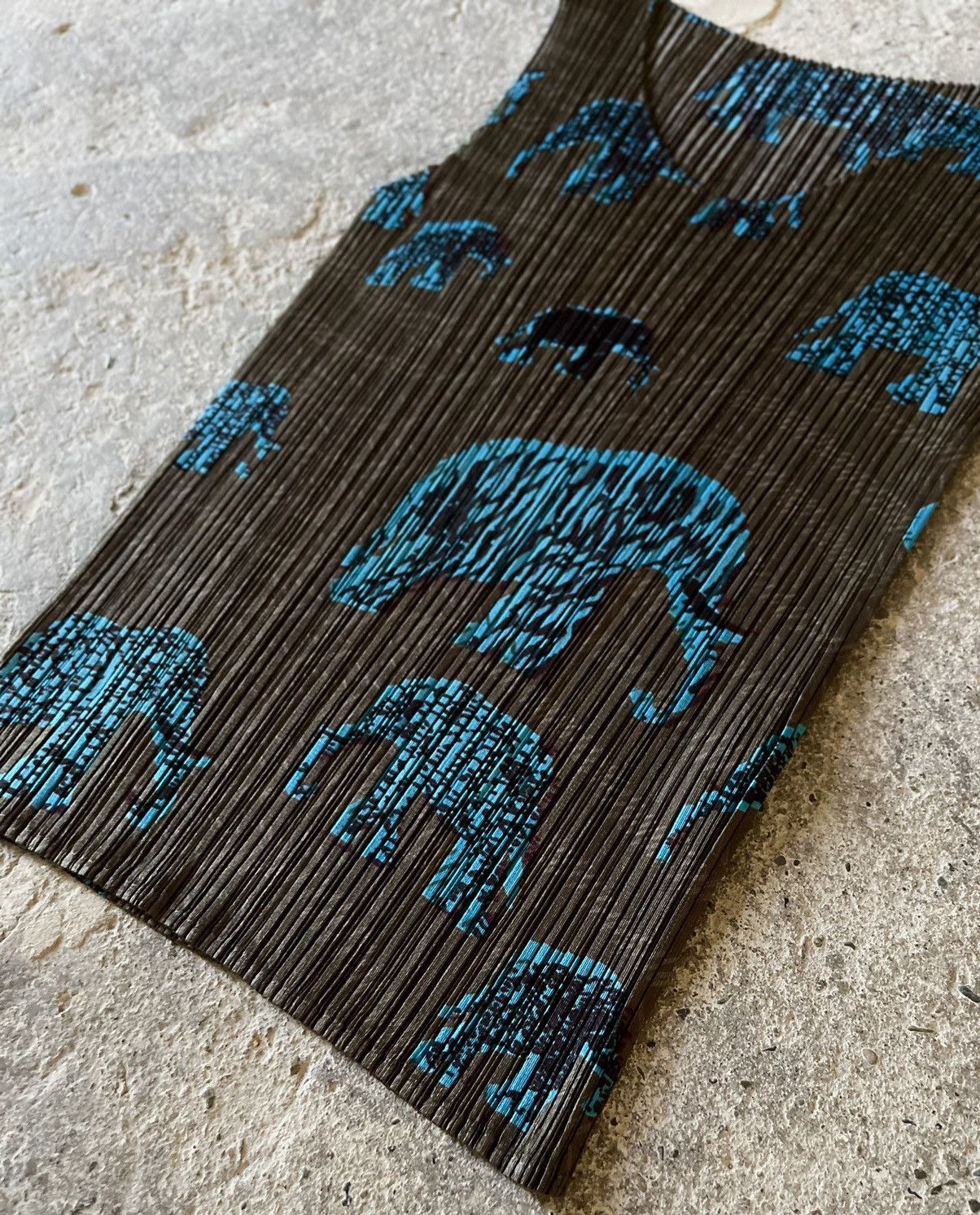 Pleats Please - Issey Miyake 1990 - Animal Print Top