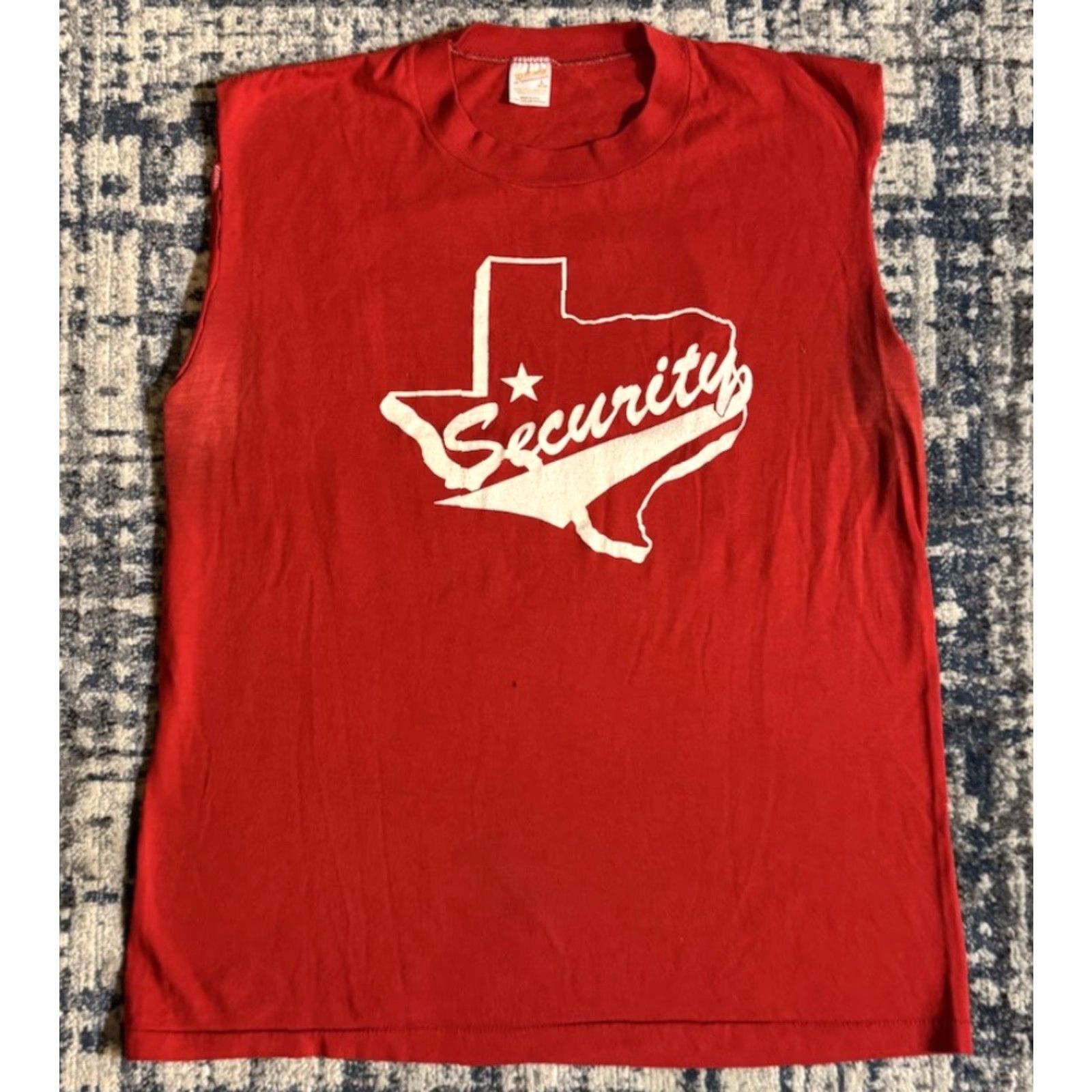 Vintage VINTAGE Krokus Security Concert T Shirt L Men's 80s Red Cotton Double-Sided Logo 1982 Odessa Texas DOCKET? Size US L / EU 52-54 / 3 - 4 Thumbnail