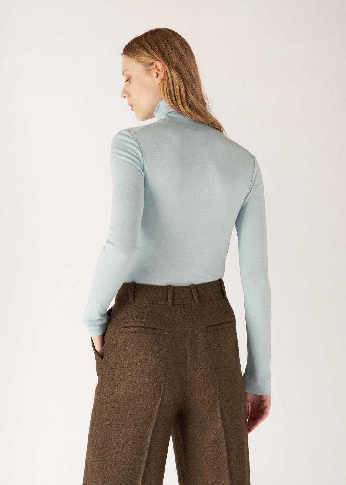 Loro Piana o1srvl11e0125 Guastalla Turtleneck Sweater in Light Blue Size L / US 10 / IT 46 - 2 Thumbnail