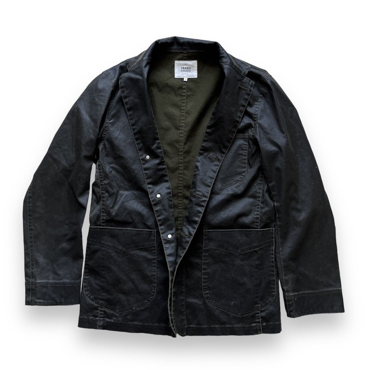 Takeo Kikuchi Takeo Kikuchi Three Buttons Waxed Jacket Size US L / EU 52-54 / 3 - 3 Thumbnail