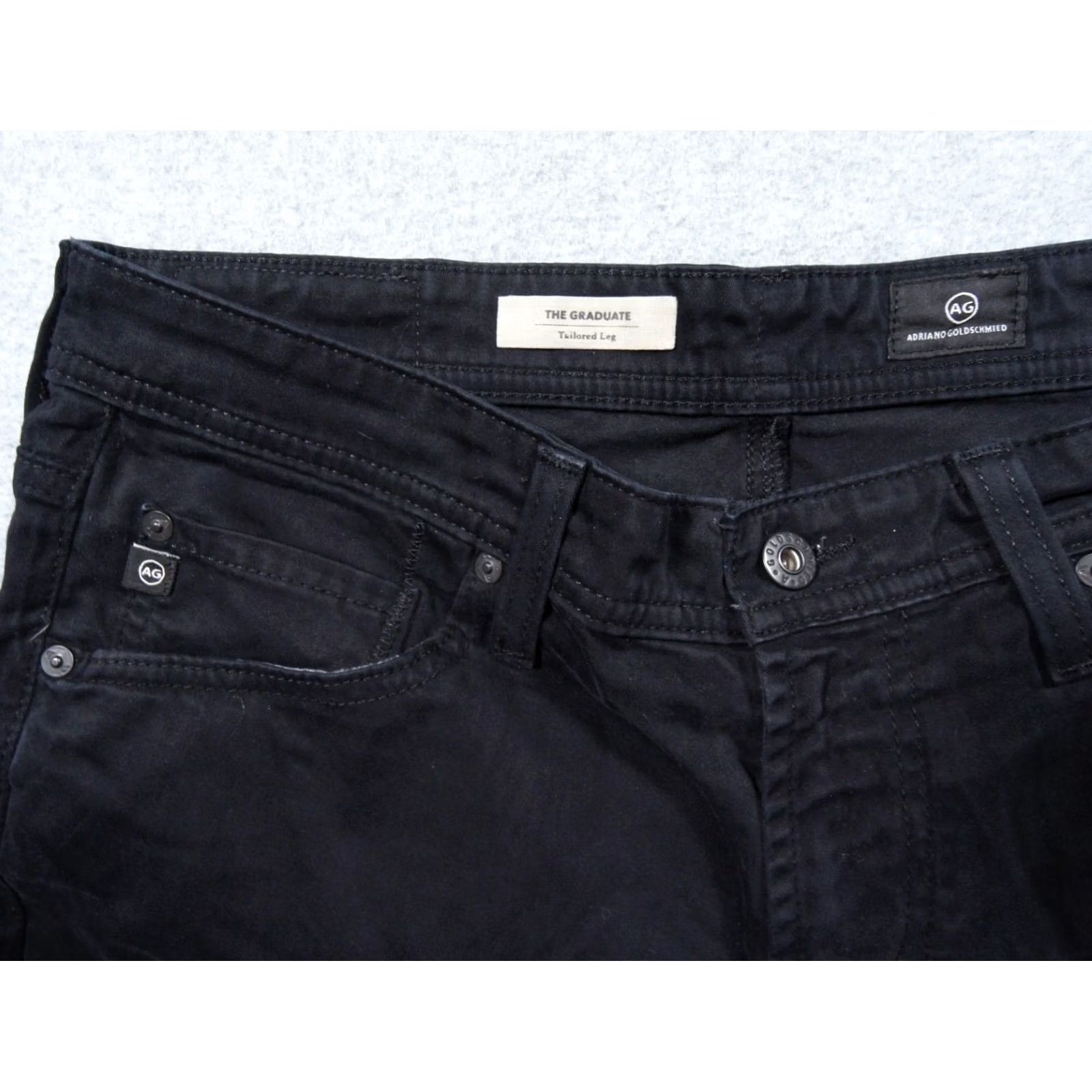 Vintage AG Adriano Goldschmied Pants Mens 32x32 Black Chino The Graduate Tailored Leg Adult Size US 32 / EU 48 - 4 Thumbnail
