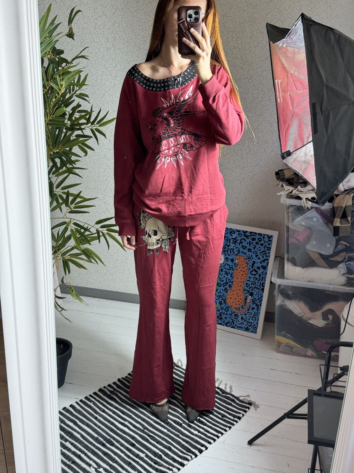 Ed Hardy VINTAGE ED HARDY 2000s SET TRACKSUIT Size L / US 10 / IT 46 - 3 Thumbnail