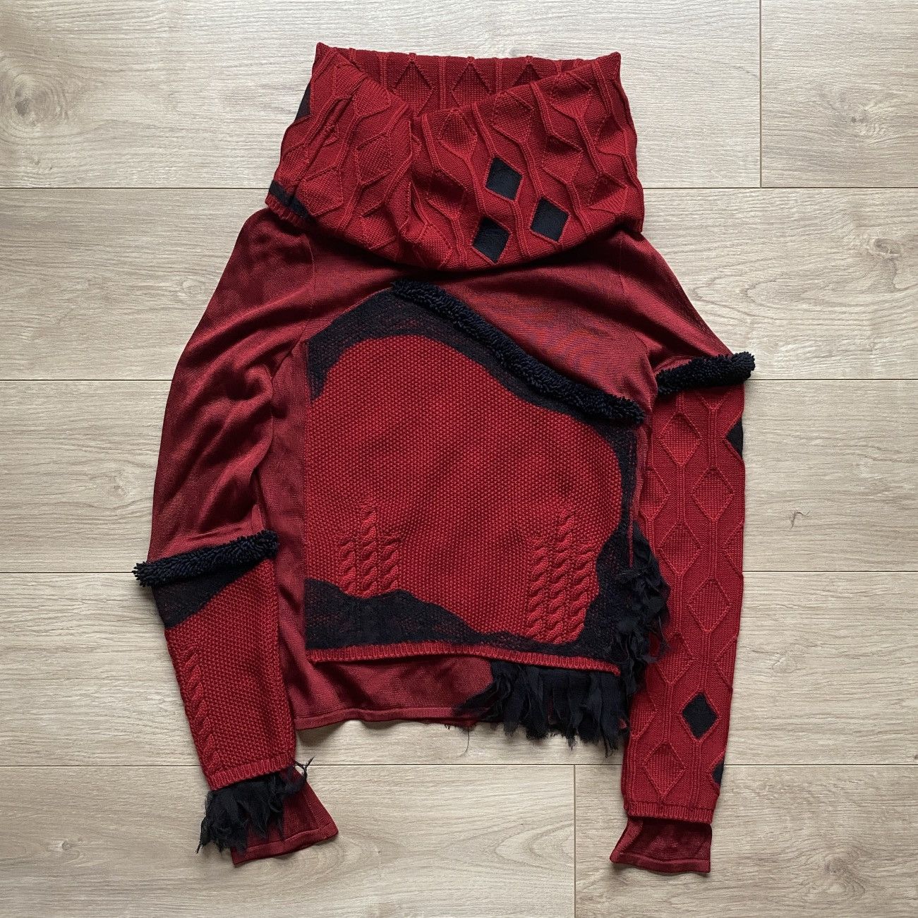 John Galliano F/W 2001 John Galliano Deconstructed Patchwork Knit Sweater Size US M / EU 48-50 / 2 - 1 Thumbnail