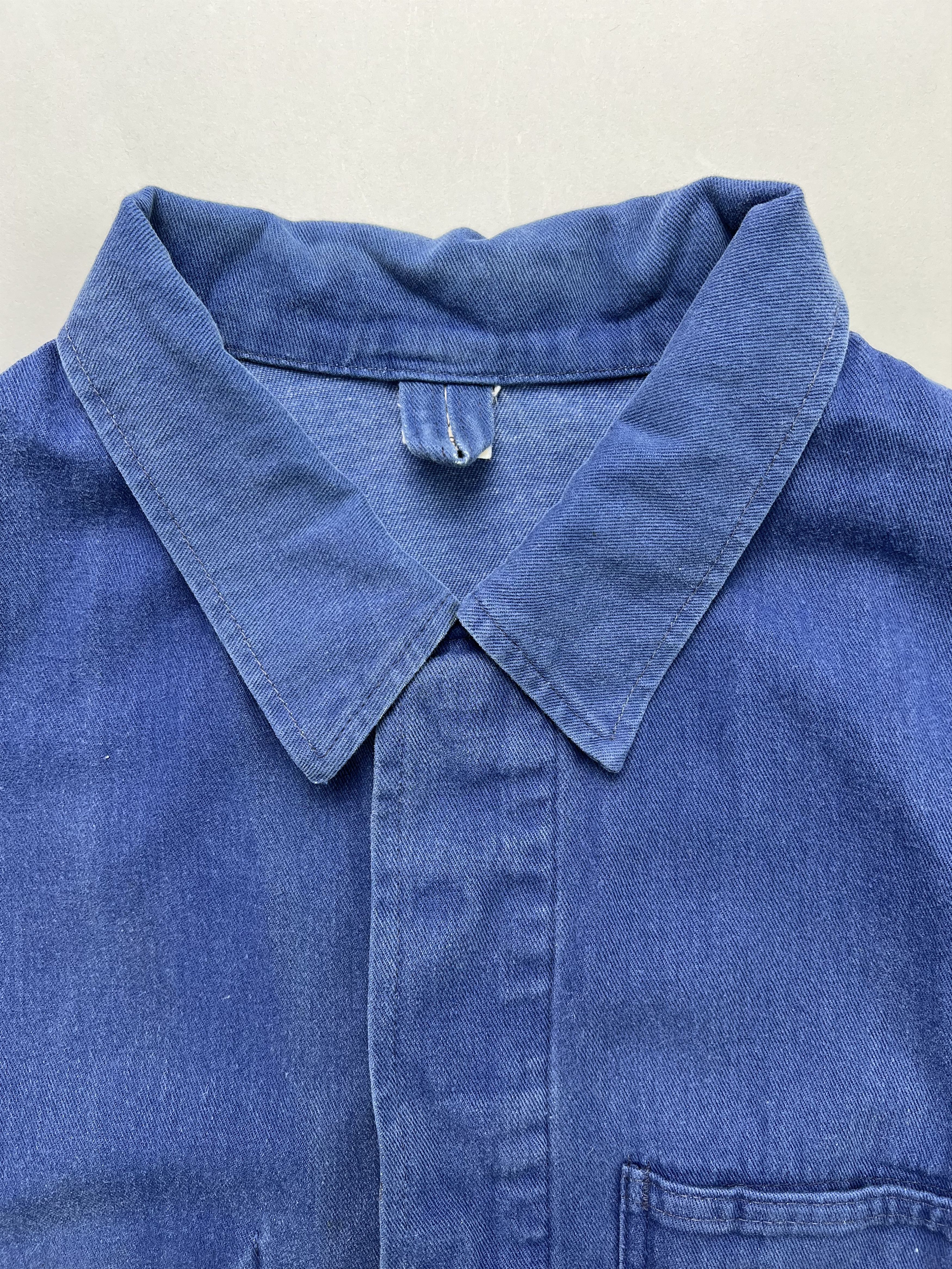 Vintage French Work Chore Jacket Vintage Bleu De Travail Size US M / EU 48-50 / 2 - 2 Thumbnail