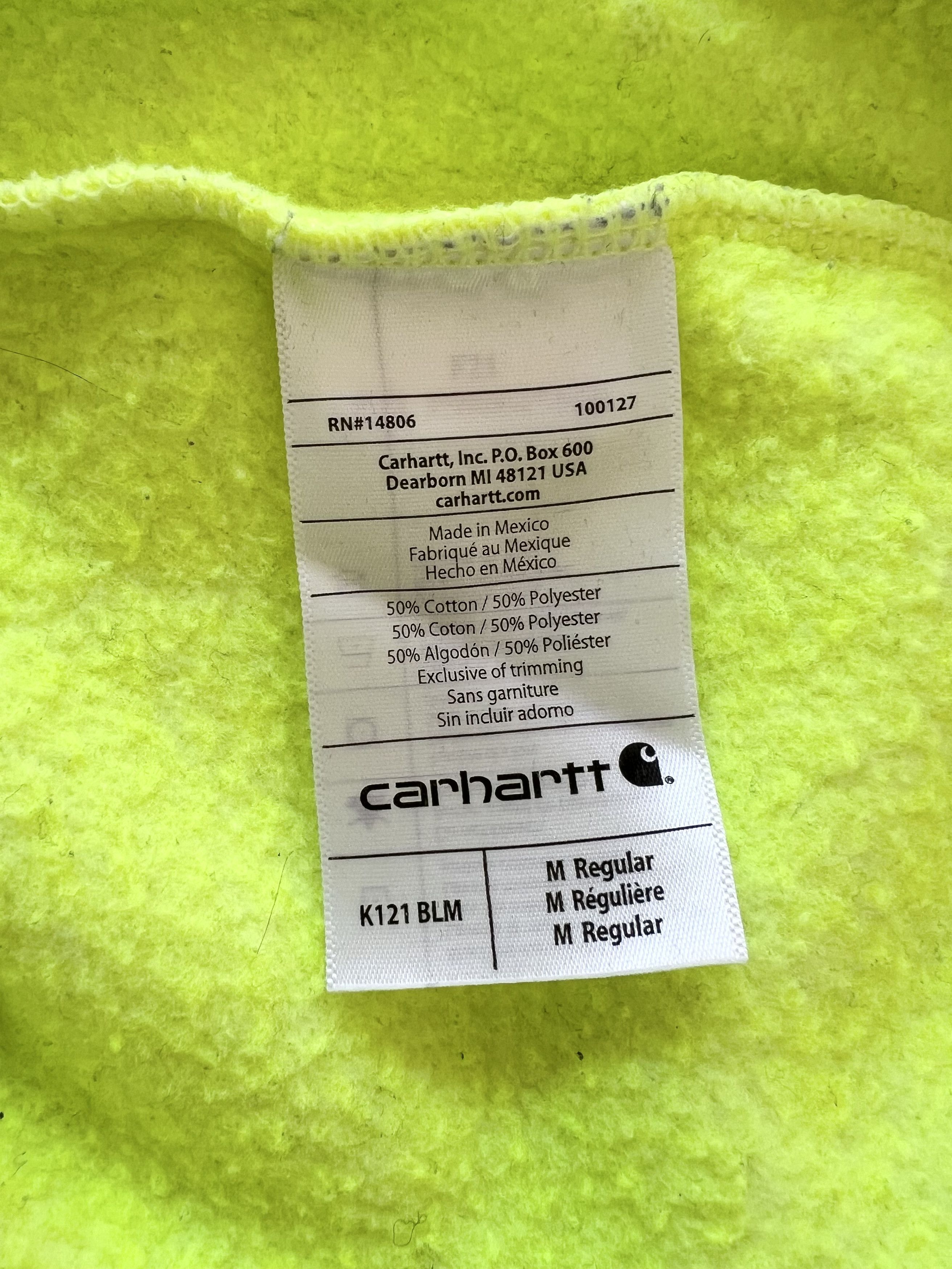 Carhartt Carhartt Loose Fit Hoodie in Neon Green Size M Size US M / EU 48-50 / 2 - 4 Thumbnail