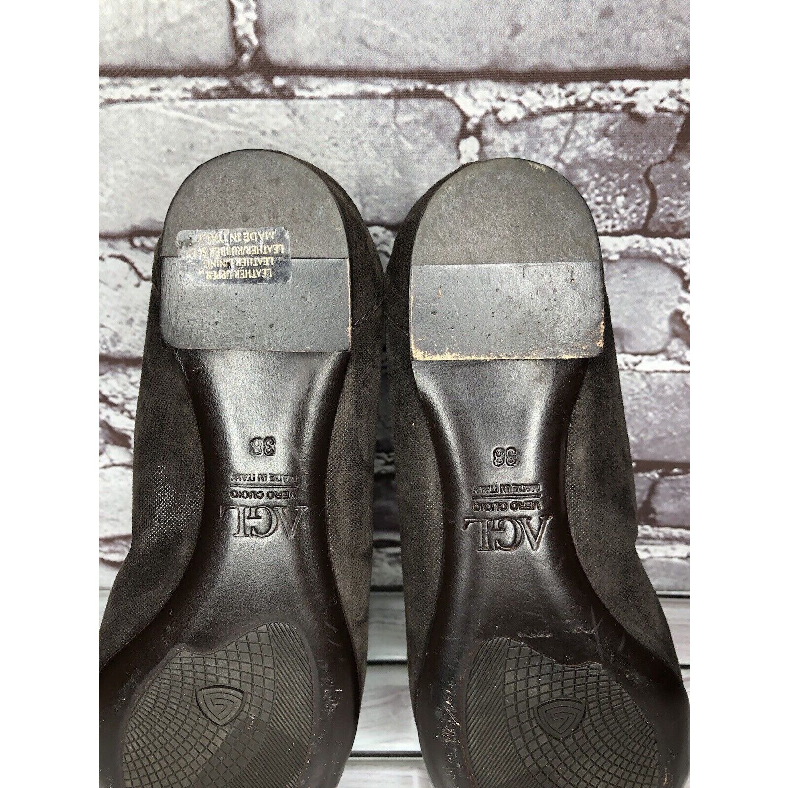 Other AGL Brown Suede Leather Cap Toe Strap Slip On Ballet Shoes W Size US 7.5 / IT 37.5 - 8 Thumbnail