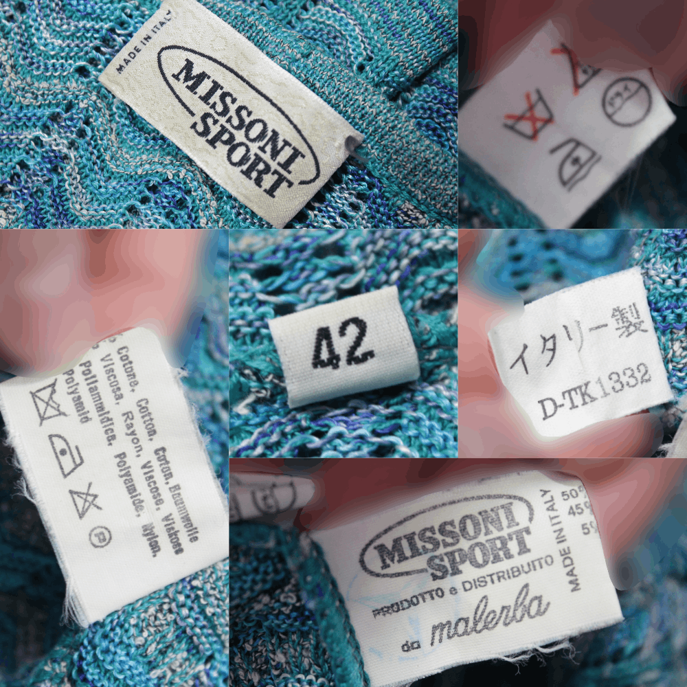 Missoni 90S Multicolor Mesh Knit Sweater Size M / US 6-8 / IT 42-44 - 8 Thumbnail
