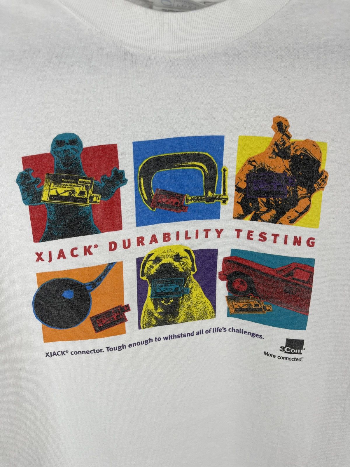 Vintage Vintage 90’s XJack Durability Testing T Shirt Canon Polaroid Size US XL / EU 56 / 4 - 4 Thumbnail