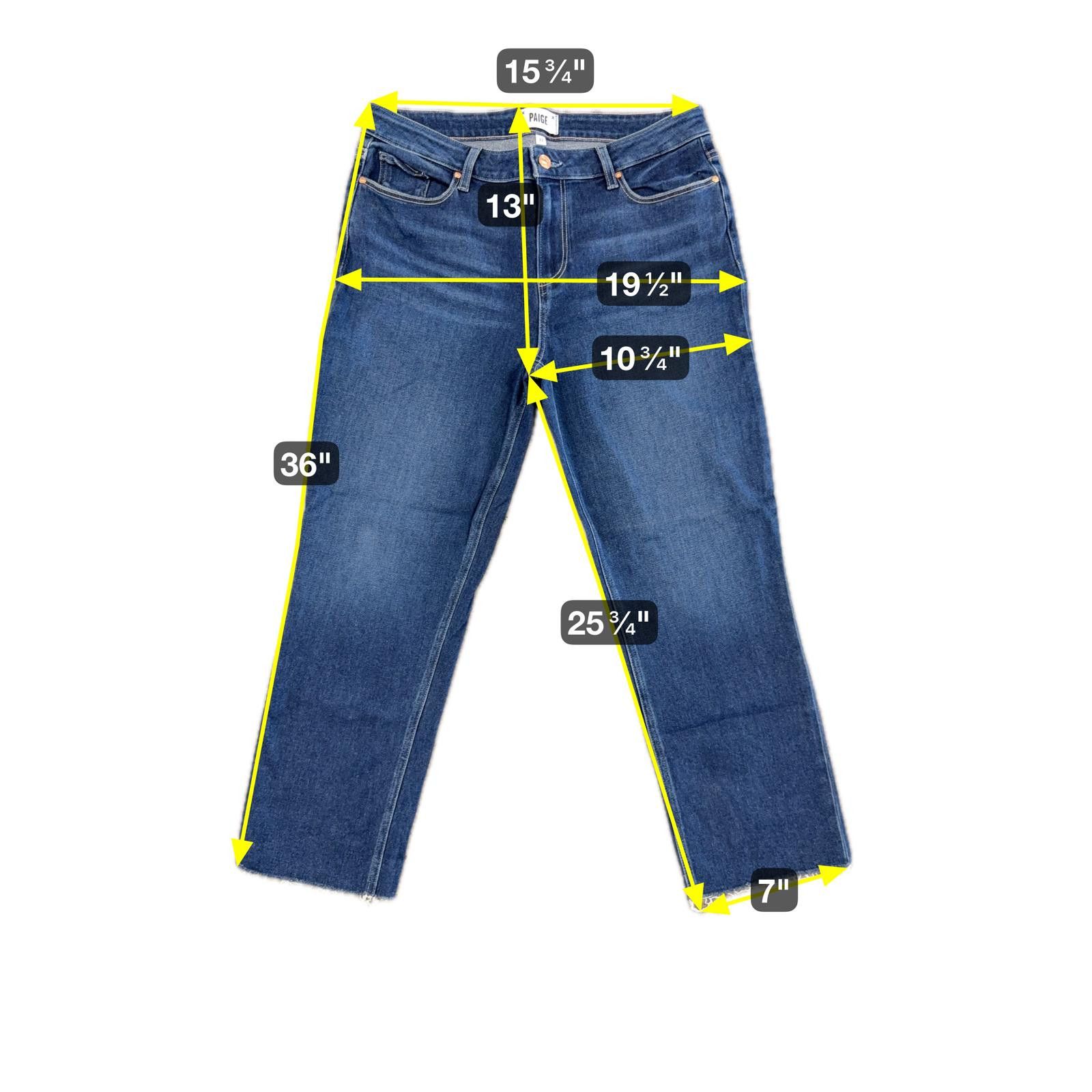 Paige NWOT Paige Amber Crop Jean Premium Denim w/ Raw Hem - 32 Size 32" / US 10 / IT 46 - 9 Thumbnail