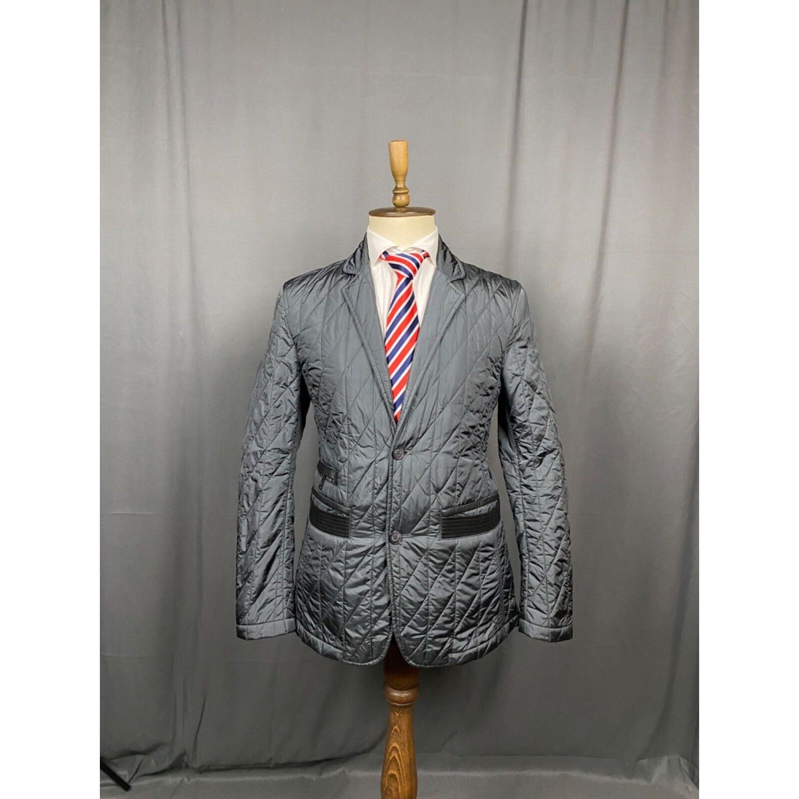 Versace MINT! Versace Collection Men's Dark Gray Quilted Sportcoat J Size US M / EU 48-50 / 2 - 3 Thumbnail