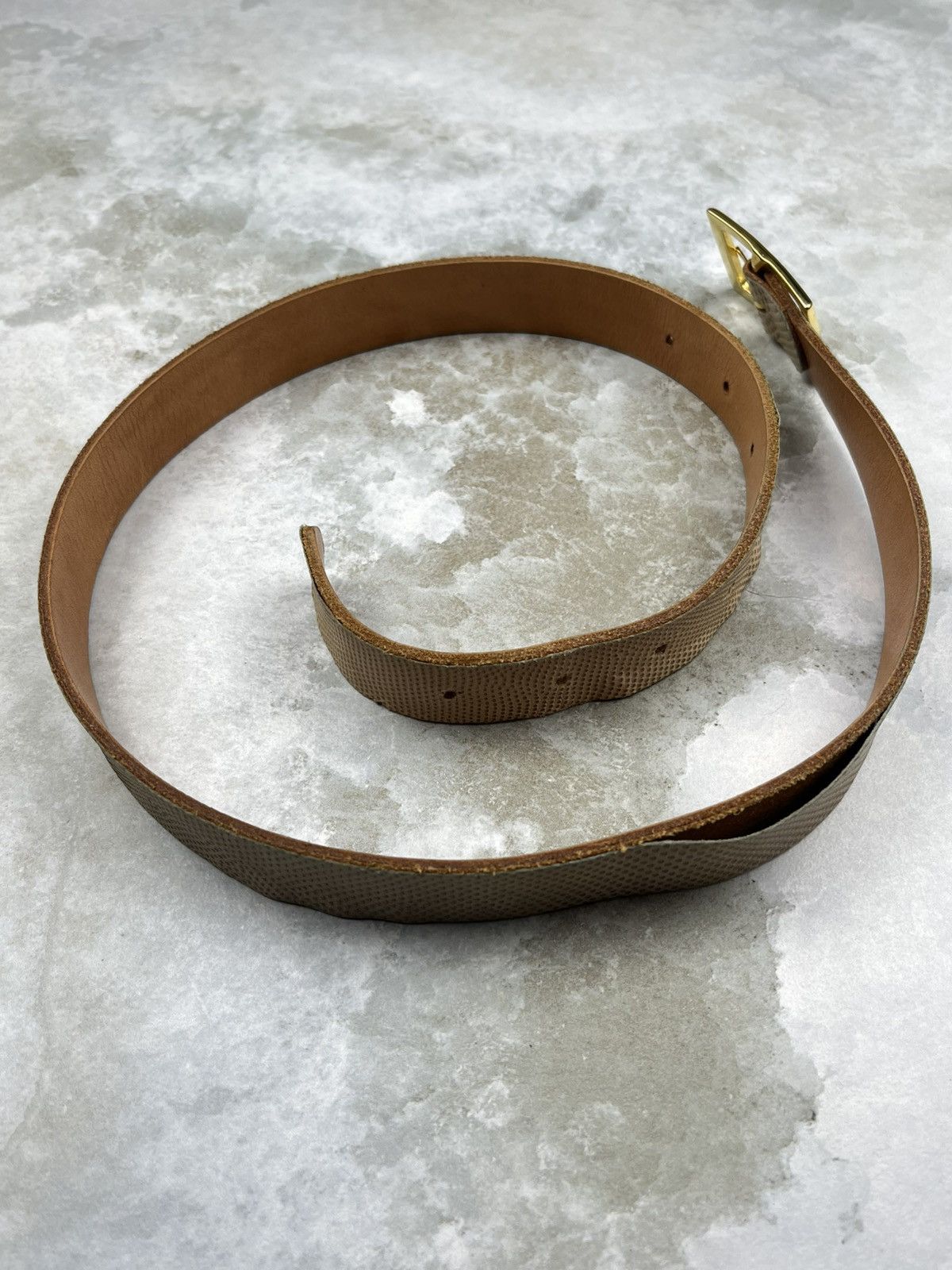 Undercover SS98 Undercover Vintage Snake Skin Gold Buckle Leather Belt Size ONE SIZE - 4 Thumbnail