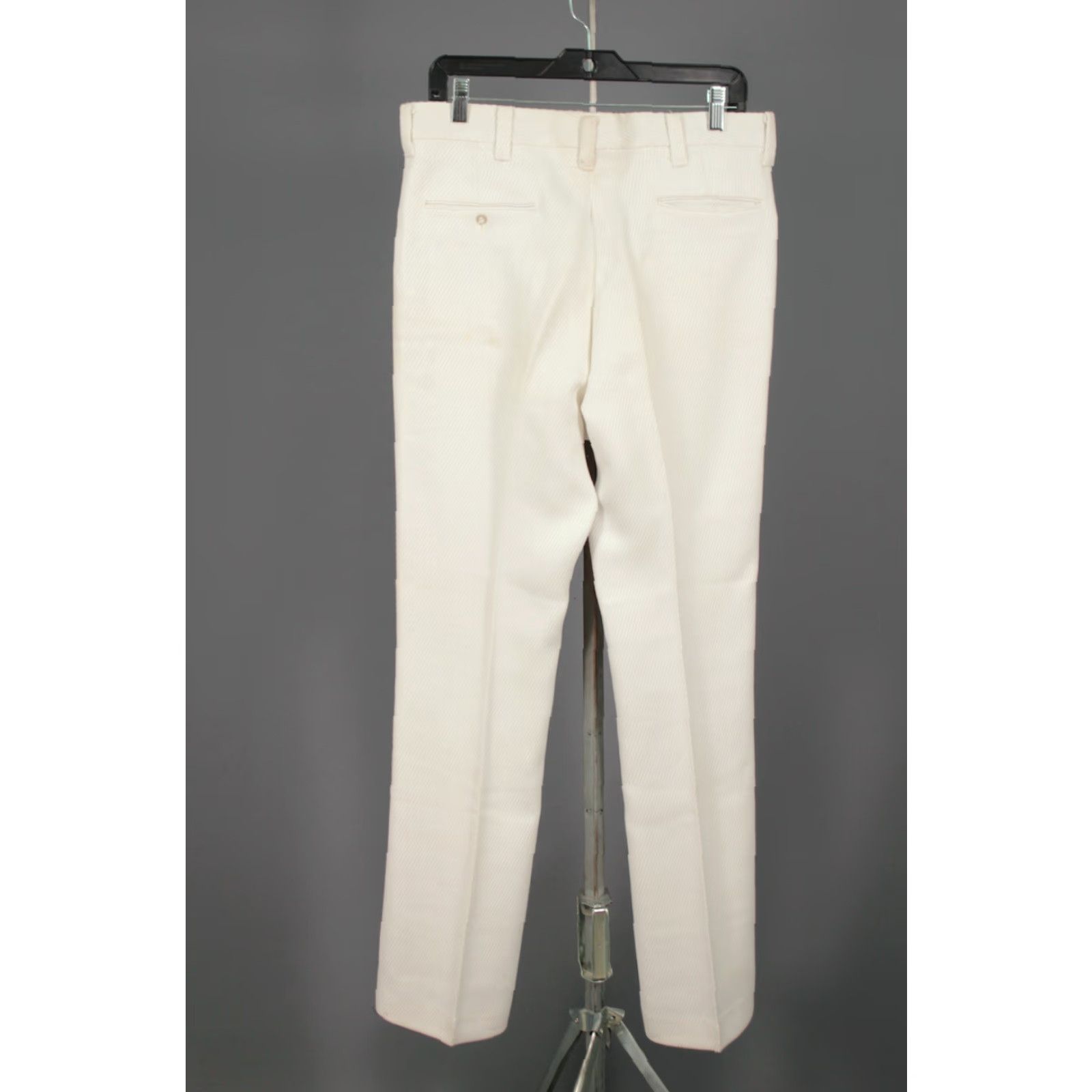 Levi's VINTAGE Levi's White Textured Boot Cut Slacks 34x31 1960s 60s Levis Pants Mens Size US 34 / EU 50 - 2 Thumbnail
