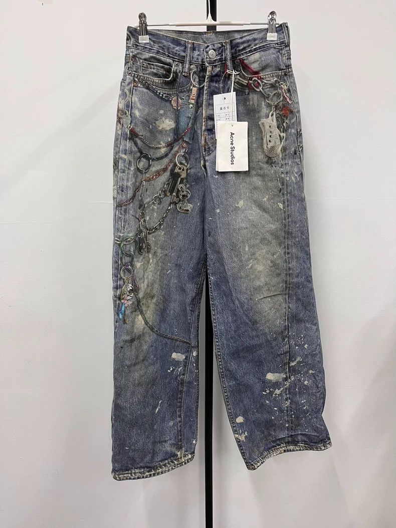 Acne Studios Acne Studios Baggy Denim Pants with Print- DMC Size US 32 / EU 48 - 1 Thumbnail