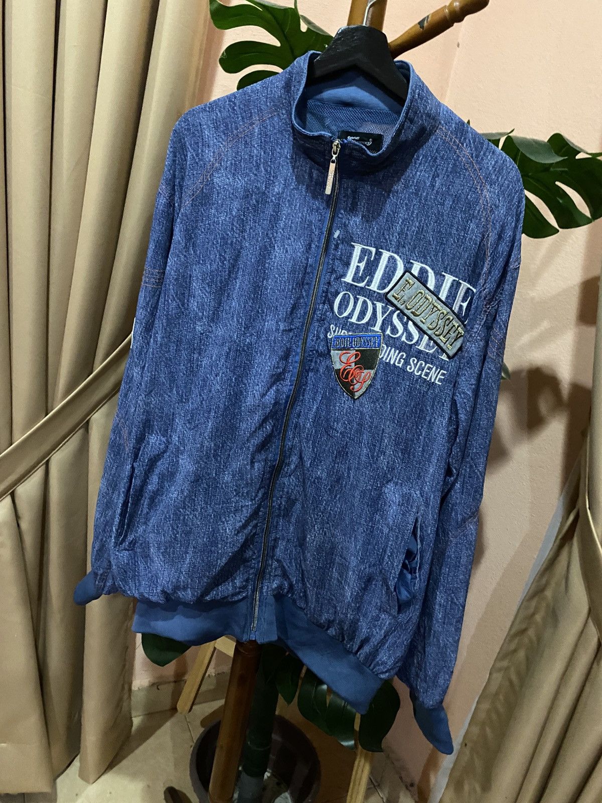 Vintage Vintage Eddie Odyssey Blue Zip-Up Track Jacket –Sportswear Size US XXL / EU 58 / 5 - 2 Thumbnail