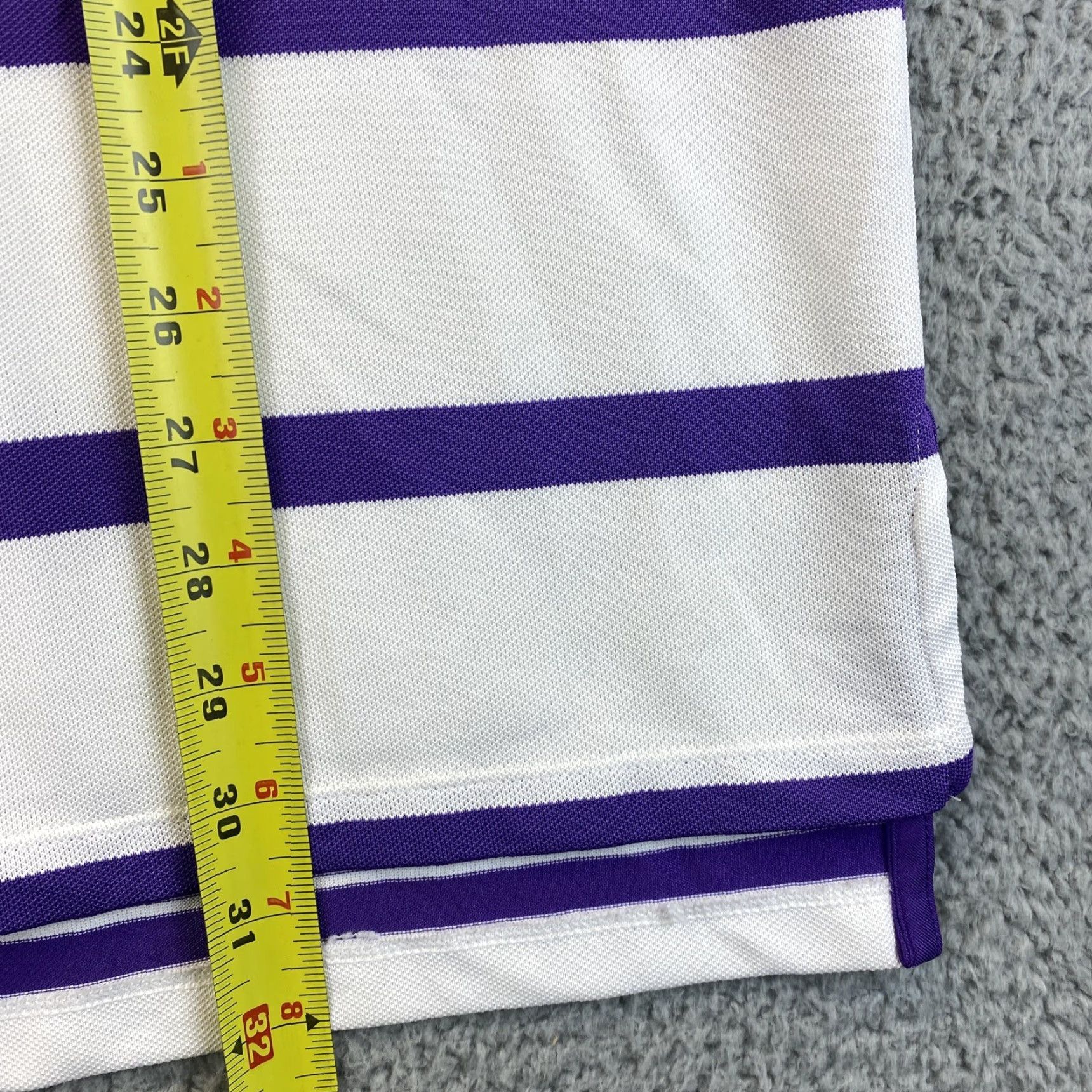 Polo Ralph Lauren POLO RALPH LAUREN White Striped Polo Shirt Mens Short Sleeve Size M Classic Activewear Size US M / EU 48-50 / 2 - 7 Thumbnail