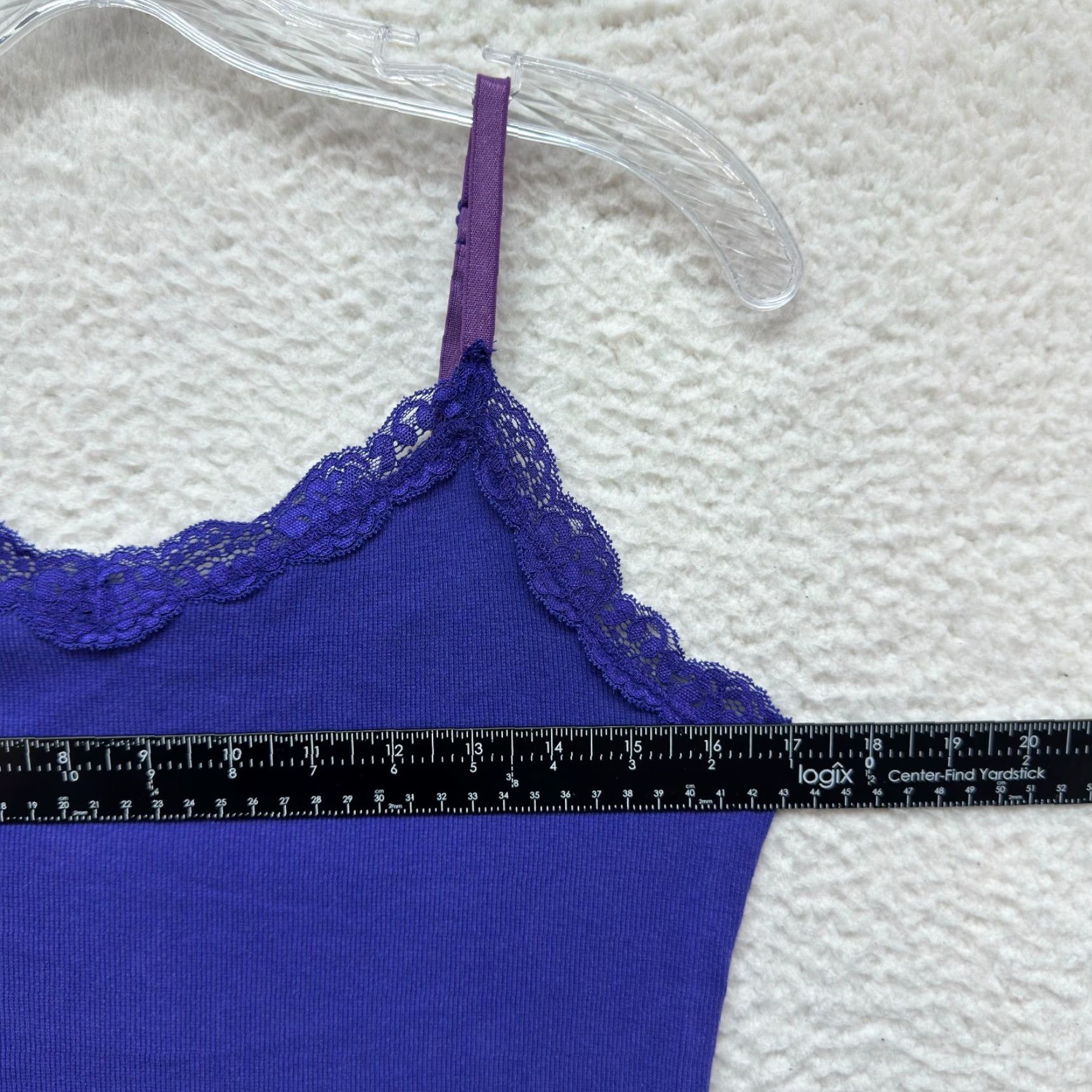 Faded Glory Y2K Vintage Fairy Grunge Whimsigoth Camisole Tank Top L Purple Lace Shirt Mens? Womens? Size L / US 10 / IT 46 - 4 Thumbnail