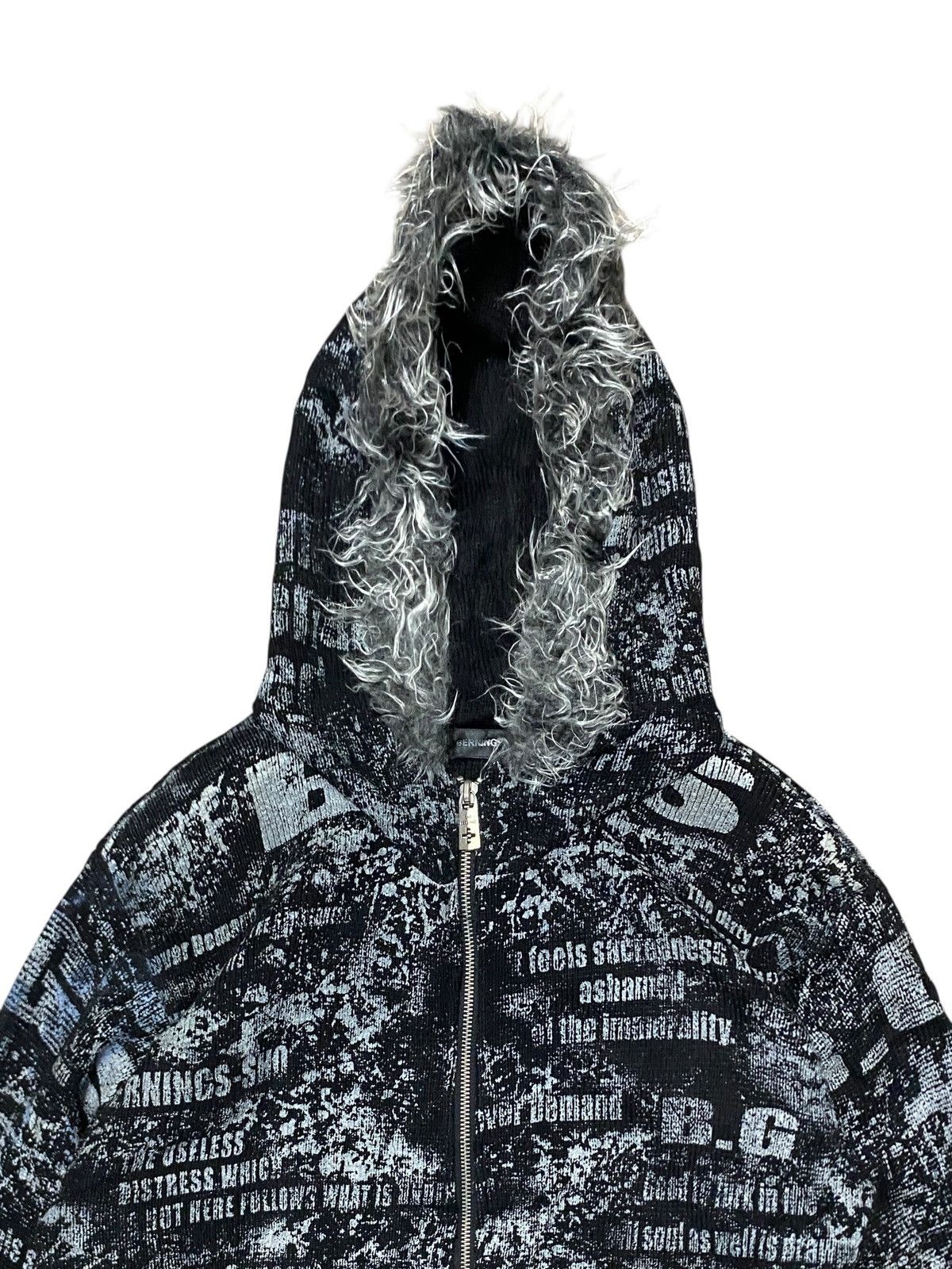 BERNINGS SHO Very Rare Vintage Brand Bernings Sho Fur Hoodie Jacket 2000s Size US L / EU 52-54 / 3 - 3 Thumbnail