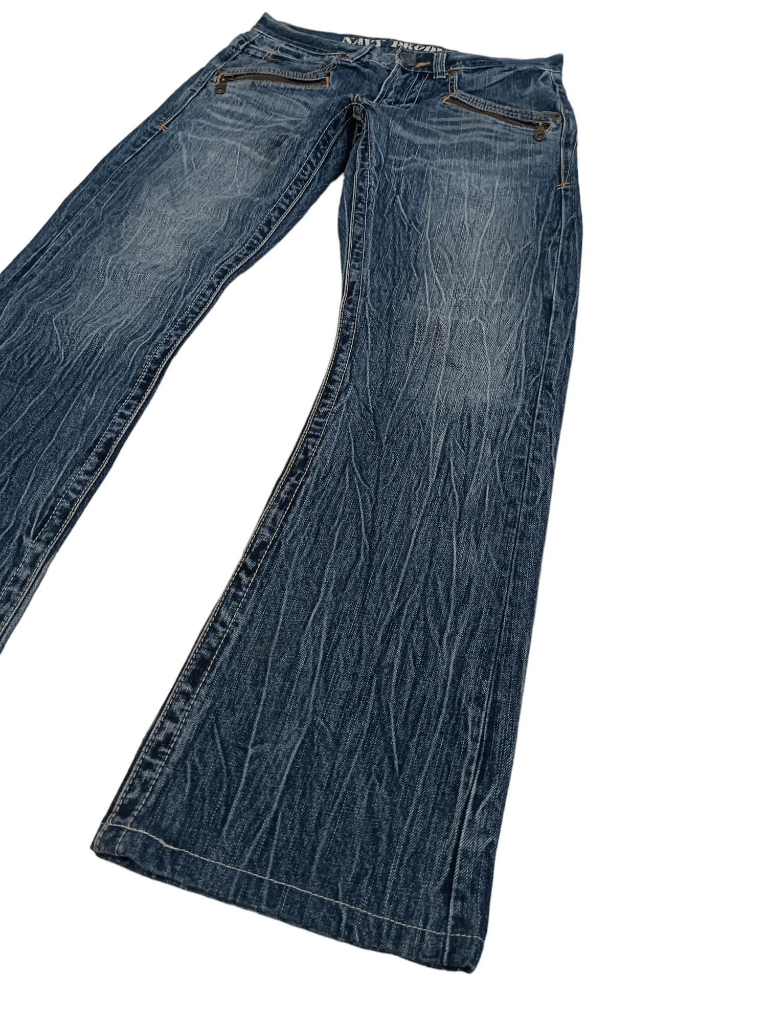 image of America x American Classics Navi Produce Whiskers Faded in Blue Denim (Size 32)