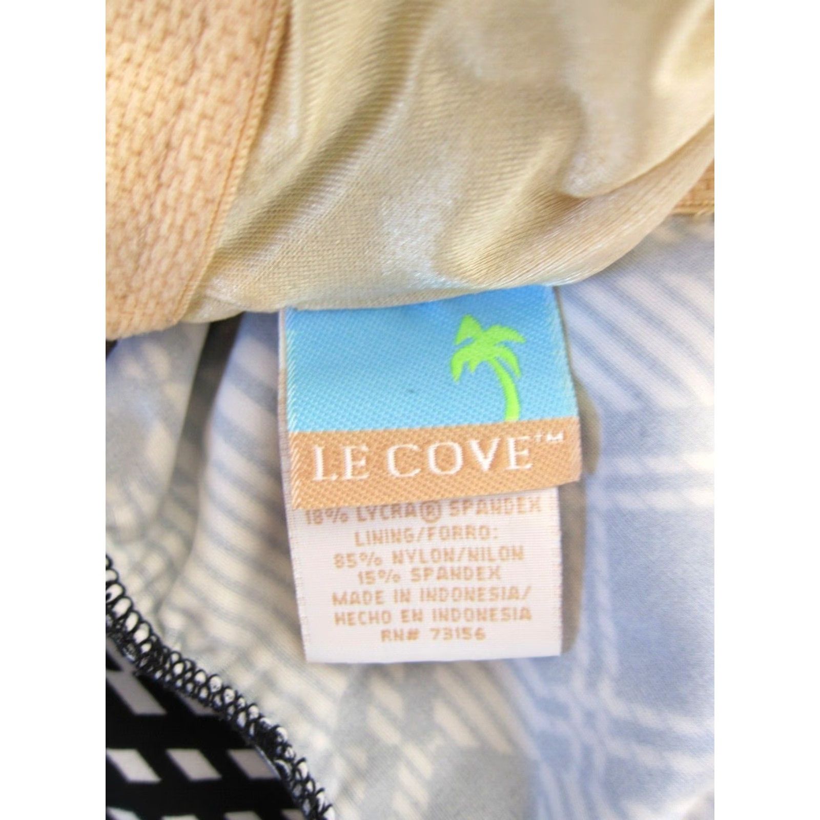 Vintage Le Cove Black White Plaid Padded Built In Bra Tankini Swim Top Woman 18 Size XXL / US 16-18 / IT 52-54 - 4 Thumbnail