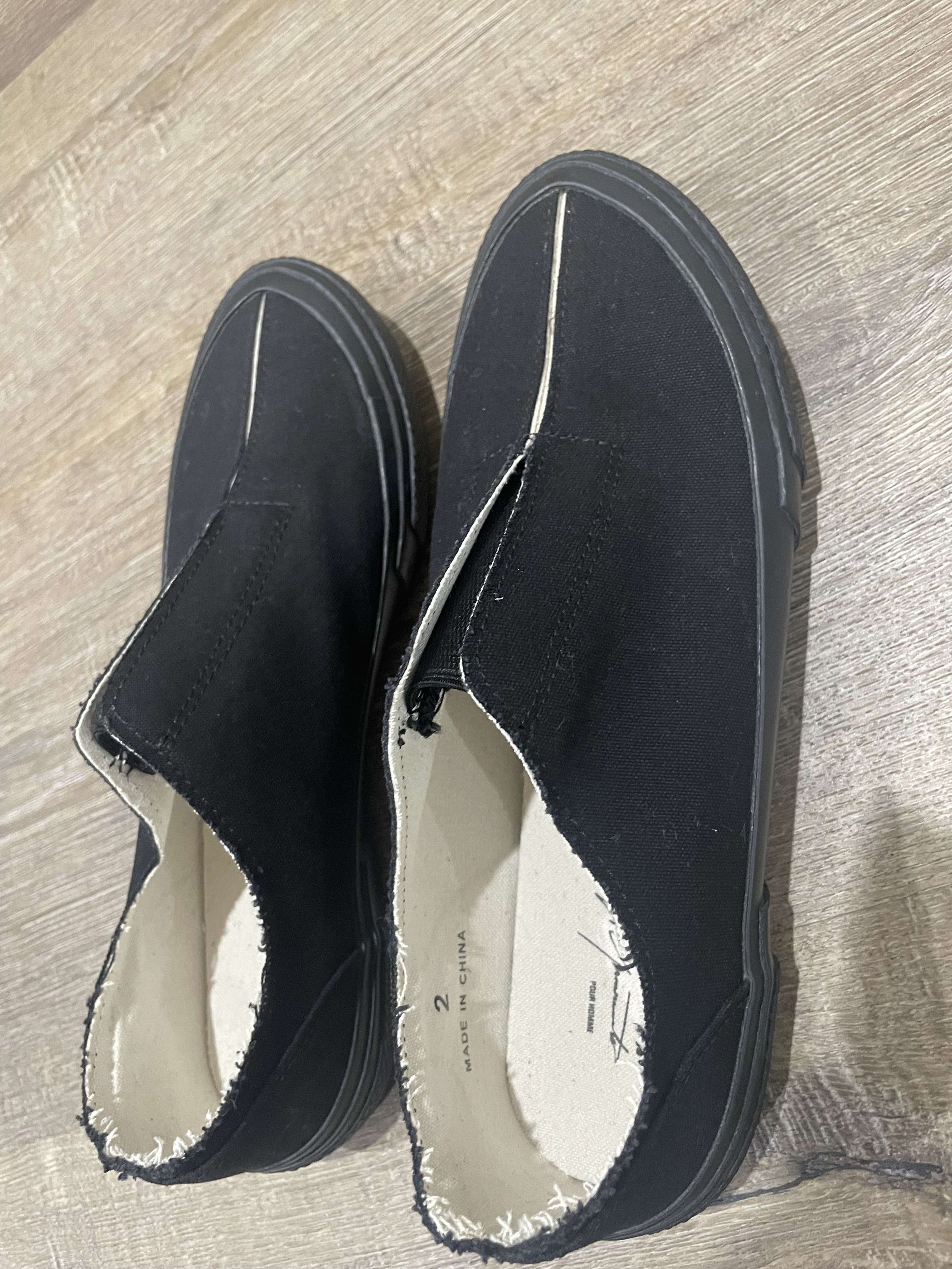 Yohji Yamamoto Yohji Yamamoto Black Canvas Gore Slip-On Sneakers Size US 6.5 / EU 39-40 - 3 Thumbnail