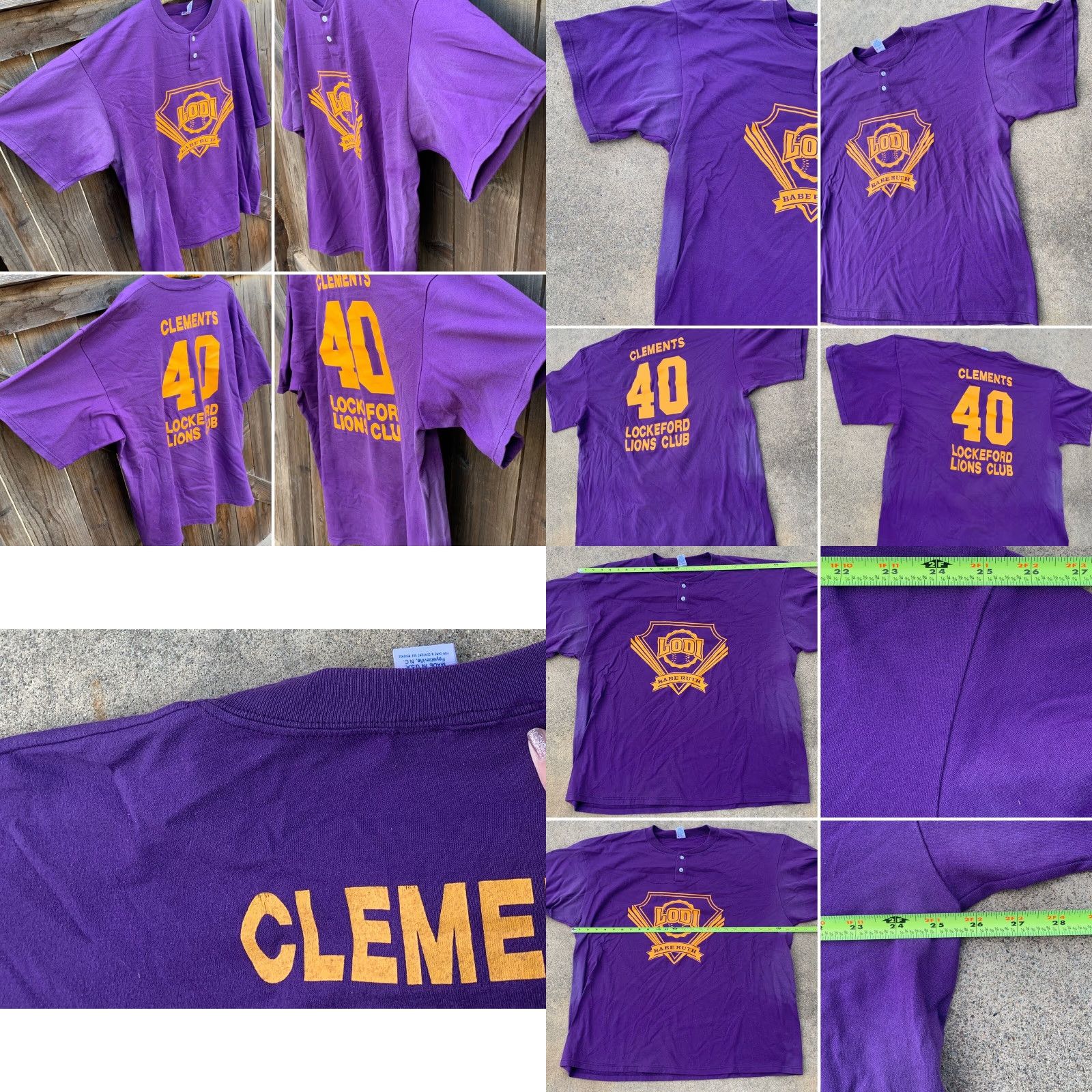 Vintage VINTAGE Soffe Shirts T-Shirt XXL Unisex Purple LODI BABE RUTH BACK CLEMENTS 40 LOCKEFORD LIONS CLUB Size US XXL / EU 58 / 5 - 8 Thumbnail