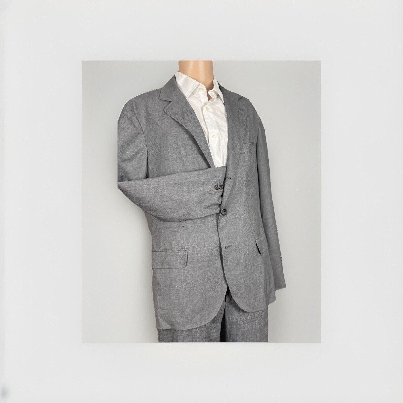 Brunello Cucinelli Brunello Cucinelli Gray Wool Silk Blazer 54/44 Light Size 44R - 1 Thumbnail
