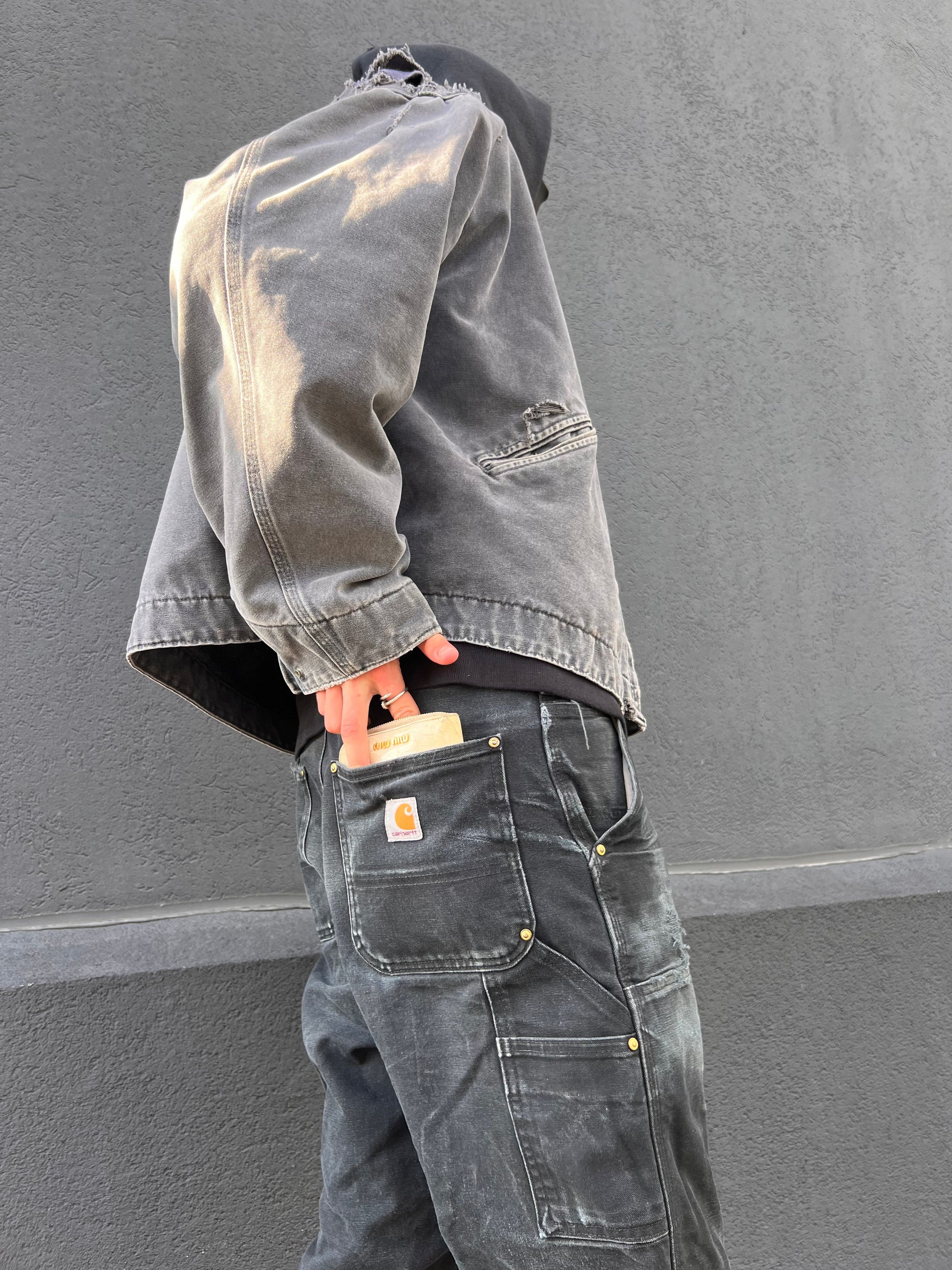 Carhartt Faded Black J97 Carhartt Detroit Work Jacket - XXL (boxy) Size US XXL / EU 58 / 5 - 5 Thumbnail