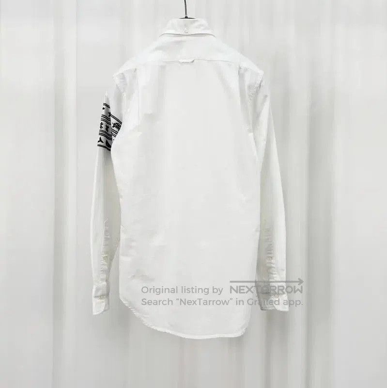 Thom Browne Thom Browne White Cotton Long Sleeve Shirt . Size M / US 6-8 / IT 42-44 - 2 Thumbnail