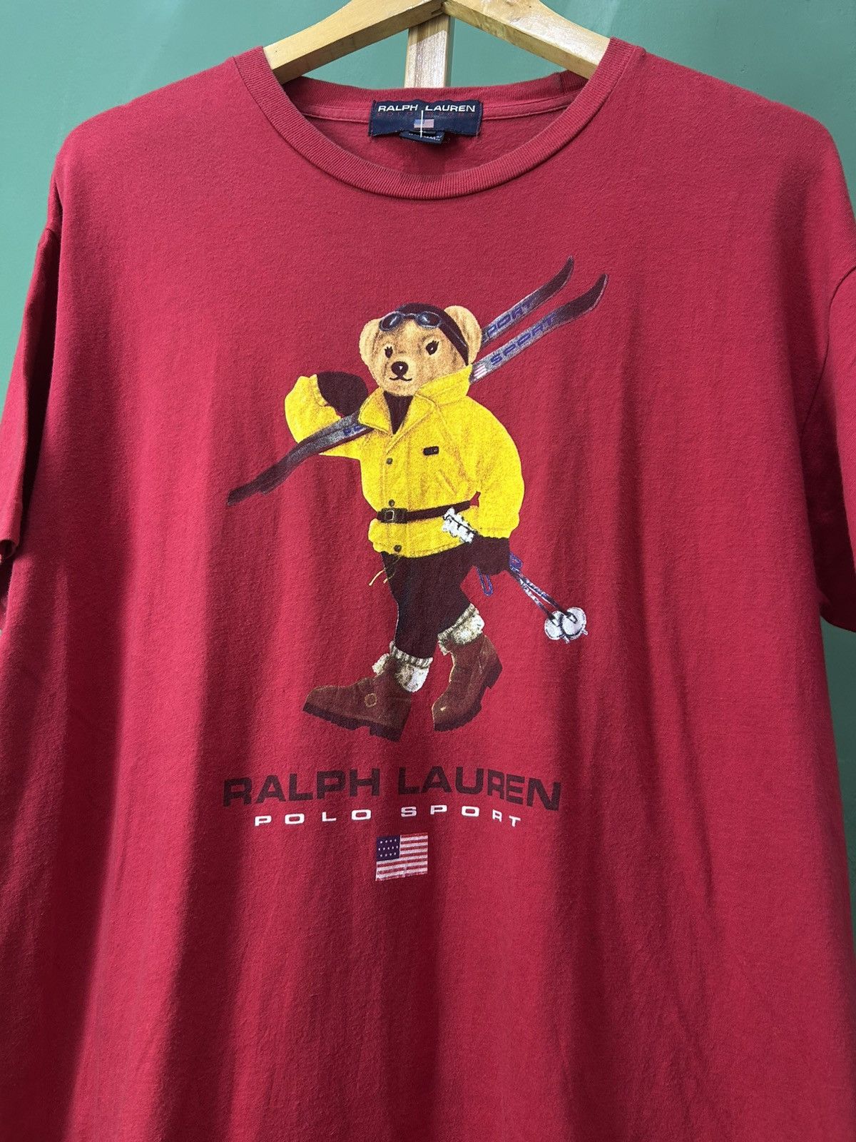 Polo Ralph Lauren Polo Ralph Lauren Sport Ski Bear 90s Vintage Tee Size US L / EU 52-54 / 3 - 2 Thumbnail