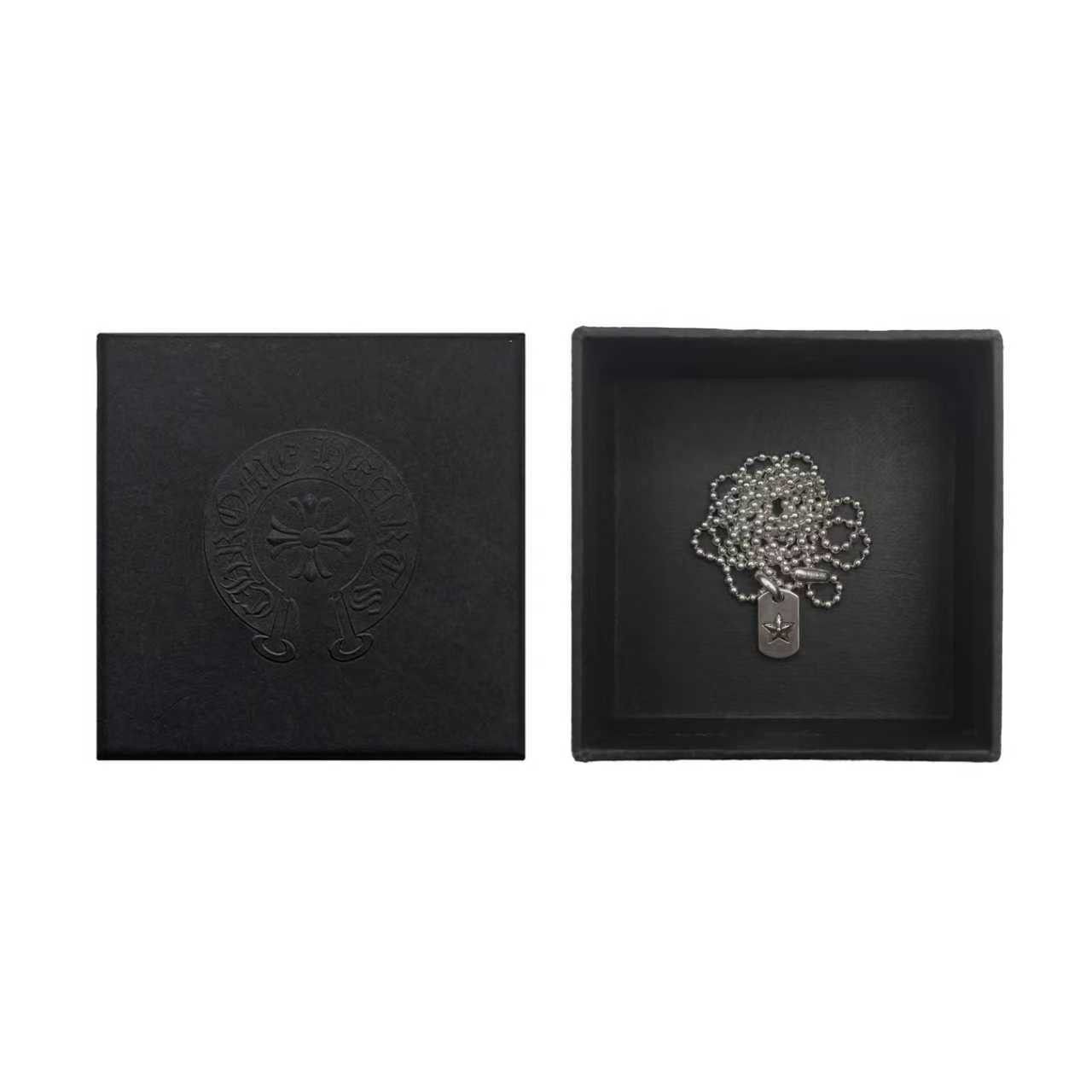Chrome Hearts Chrome Hearts Silver Tiny Star Dog Tag Necklace Size ONE SIZE - 6 Thumbnail