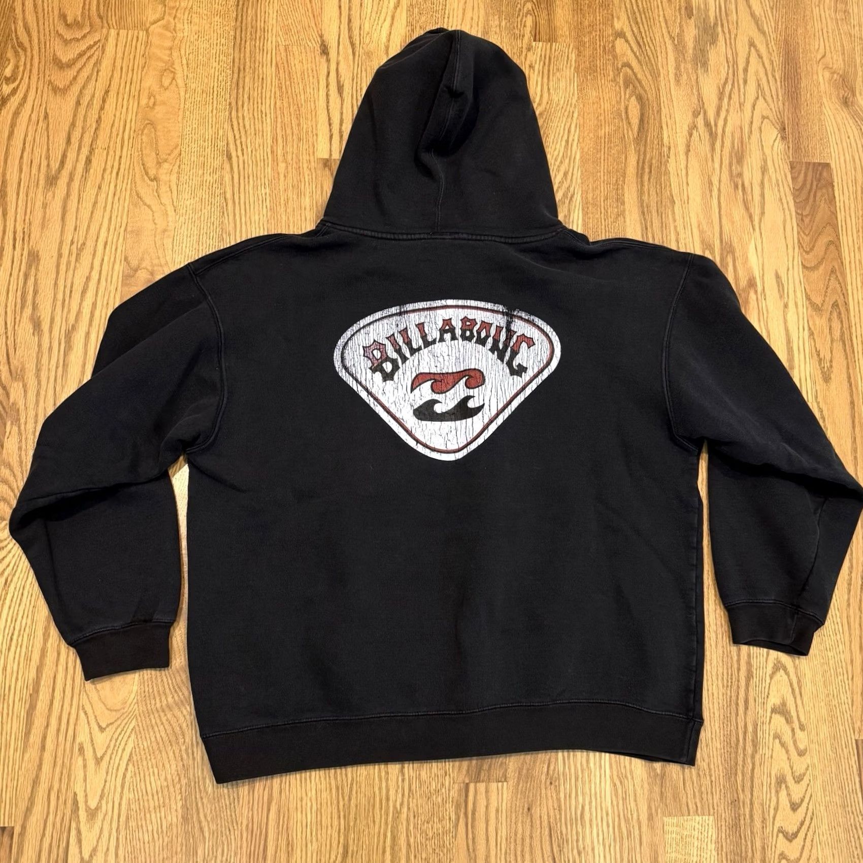 Billabong VINTAGE Billabong Pullover Hoodie Sweatshirt Hoodie Mens L Black Y2k Grunge Surf Skate Front Kangaroo Pocket Ribbed Cuffs Drawstrings Size US L / EU 52-54 / 3 - 2 Thumbnail